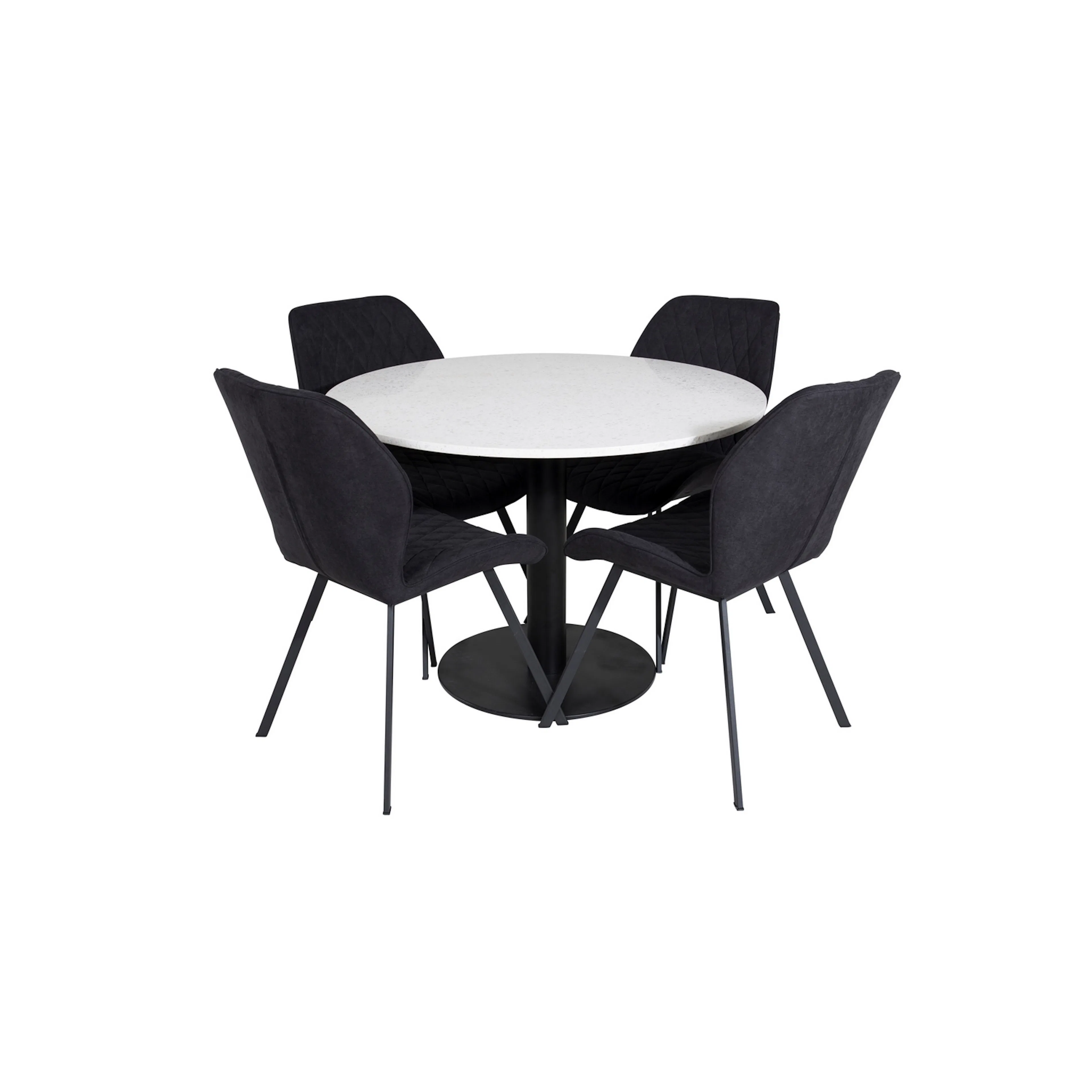 Spisegruppe Venture Home Roxanna med 4 Geneva Stoler Rundt