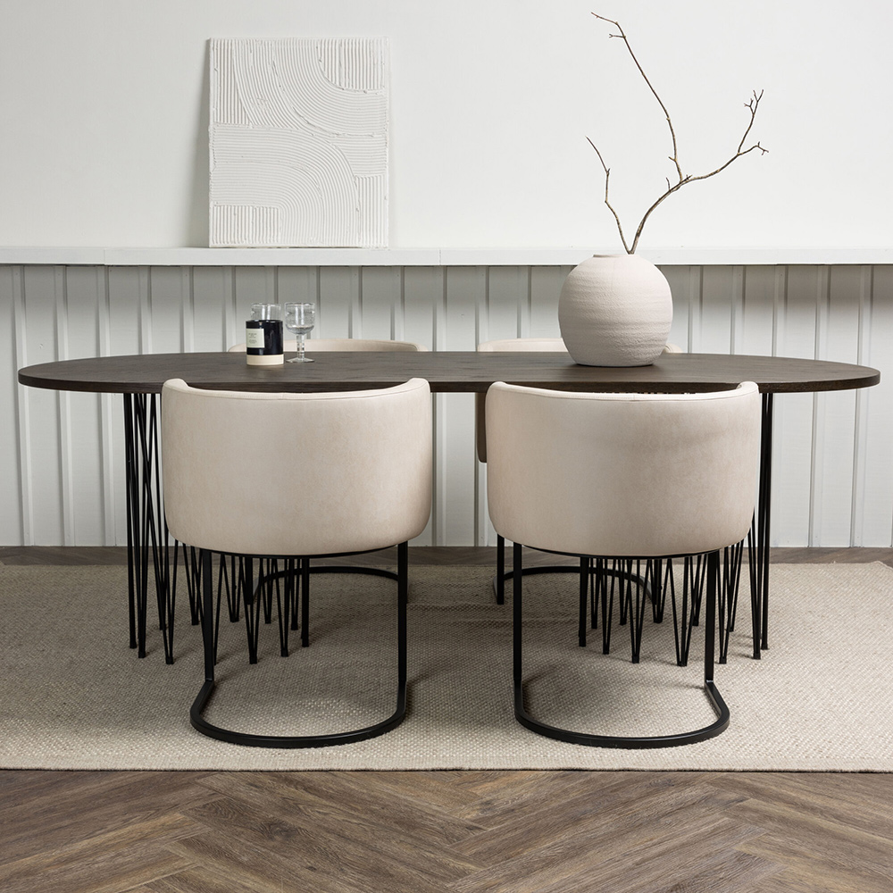 Spisegruppe furniture/fashion Stone med 4 Simrishamn Stoler