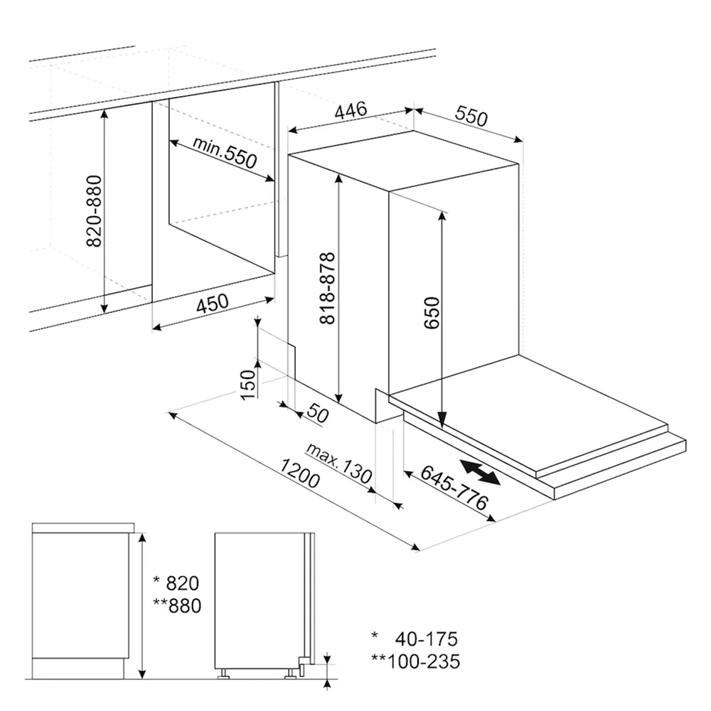 Oppvaskmaskin Smeg ST4522IN