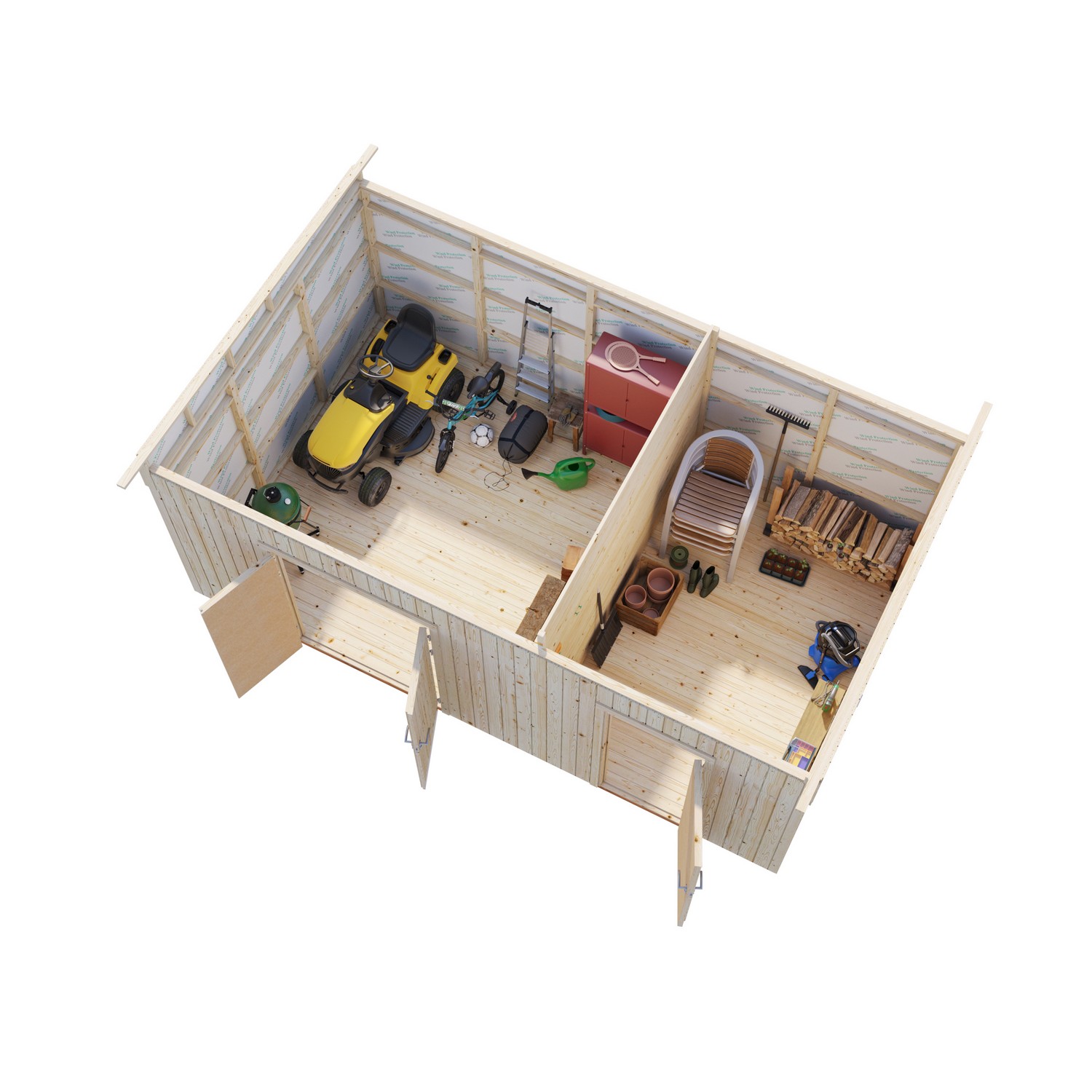 Redskapsbod Palmako Kalle 16,9 m2