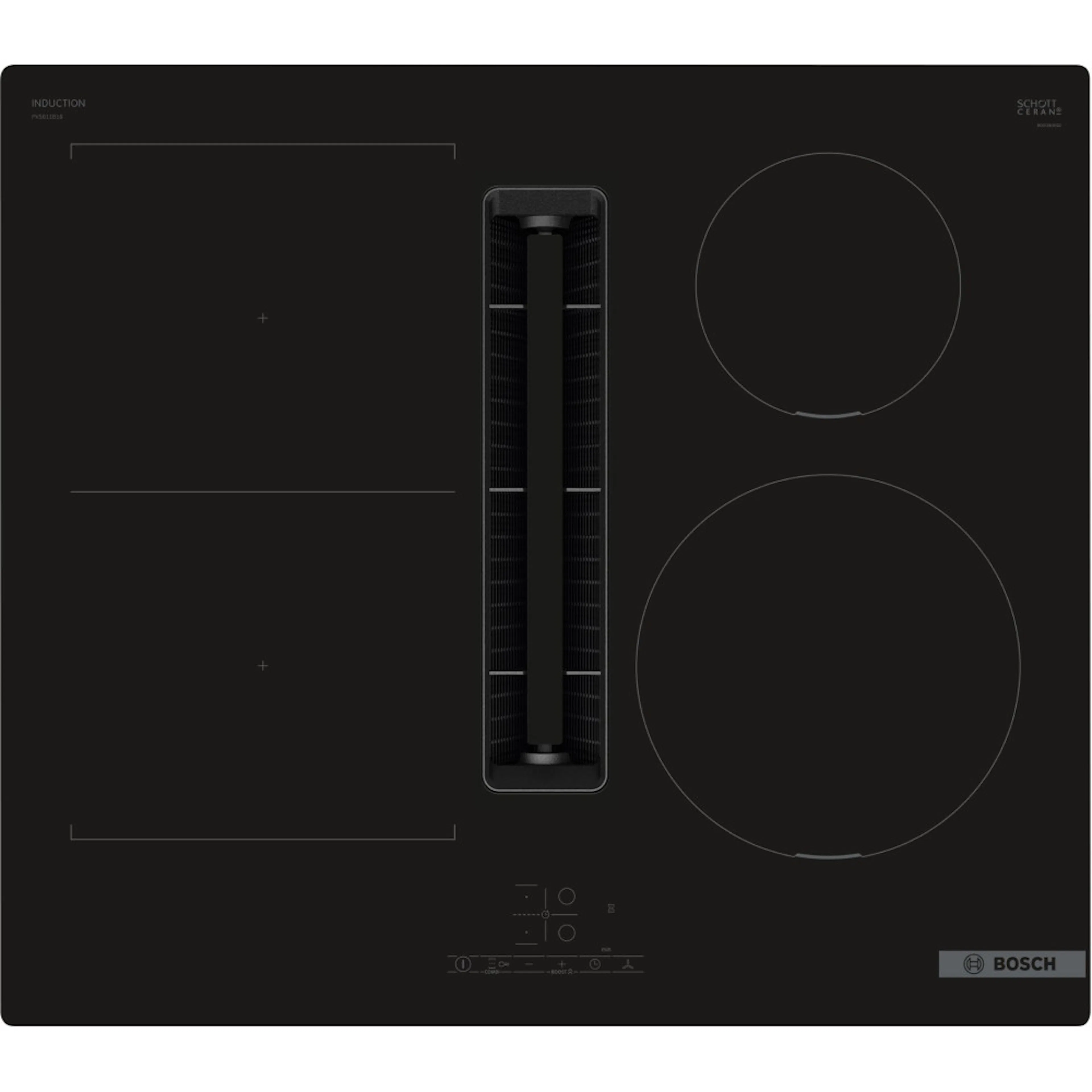 Induksjonstopp Bosch PVS611B16E Serie 4 Med Inbyggd Vifte