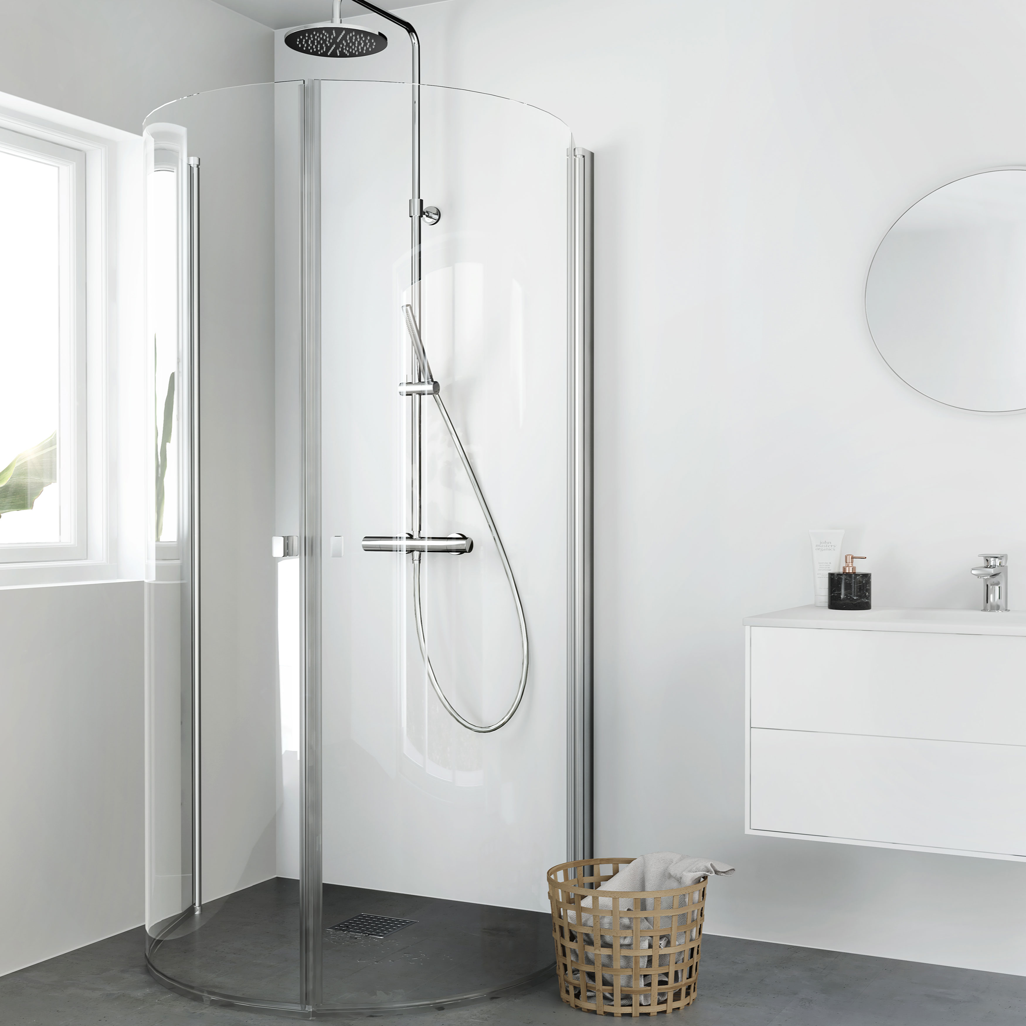 Dusjhjørne Hafa Igloo Pro U 80x95 Klarglass