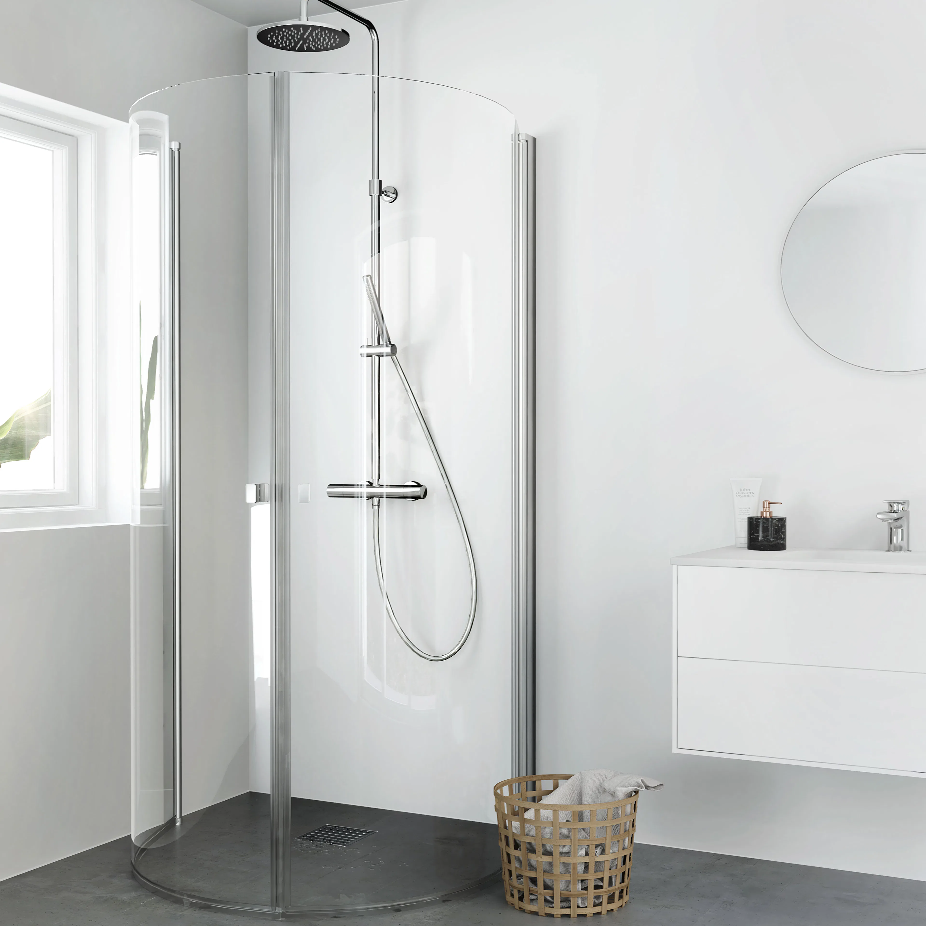 Dusjhjørne Hafa Igloo Pro U 80x95 Klarglass