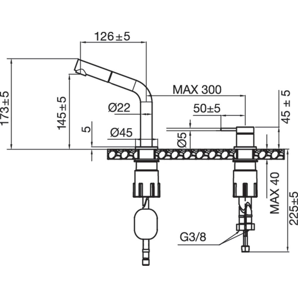 Servantbatteri Scandtap Steel Harmonized B2P