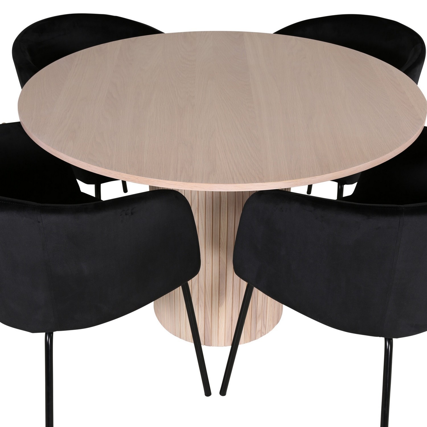 Spisegruppe Venture Home med Bianca Spisebord og 4 Bergen Spisestoler