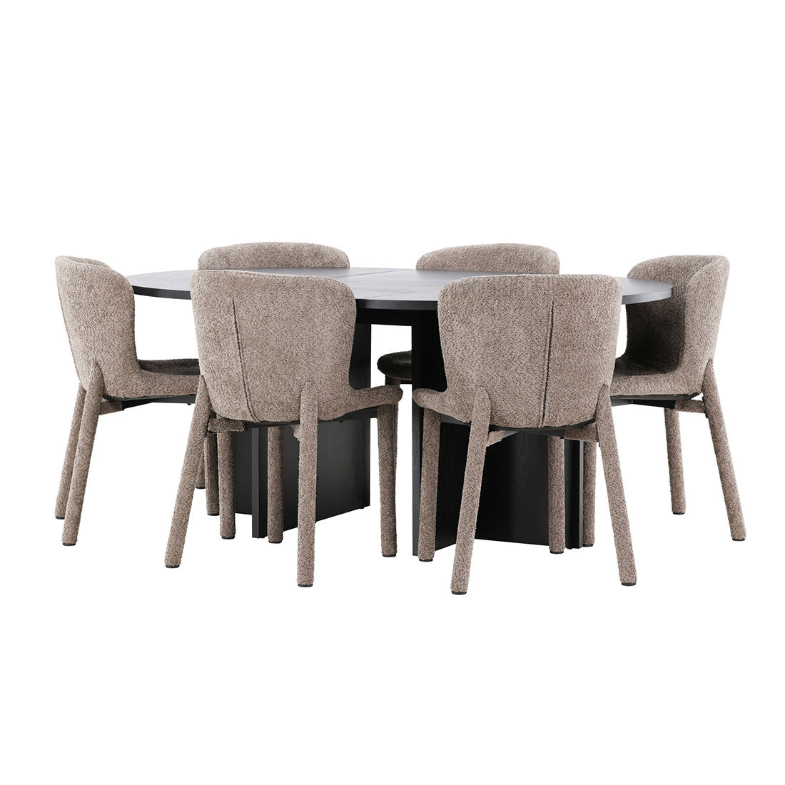 Spisegruppe Venture Home Strada Ø120 cm med 6st Astoria Spisestoler