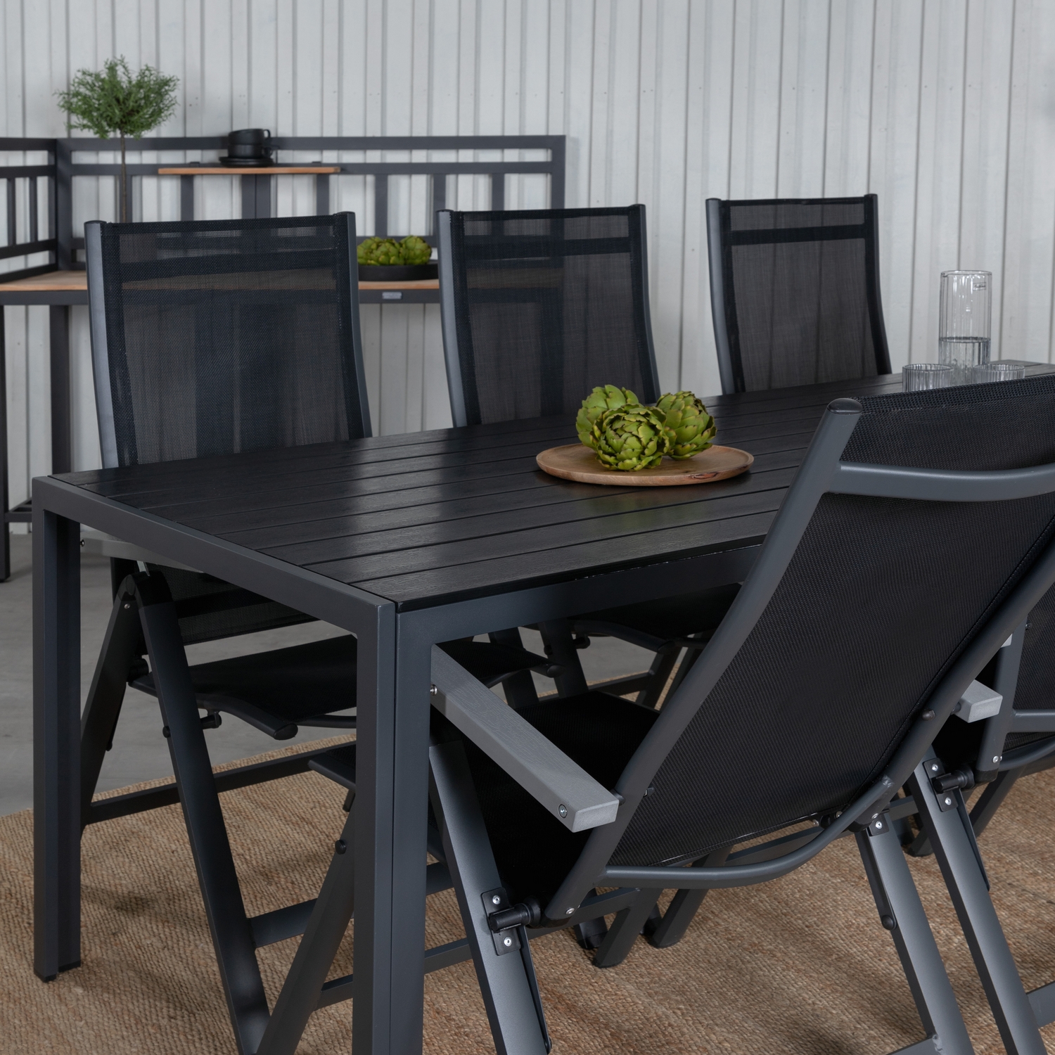 Spisegruppe Venture Home Bront med 6 Aleyna Posisjonsstoler