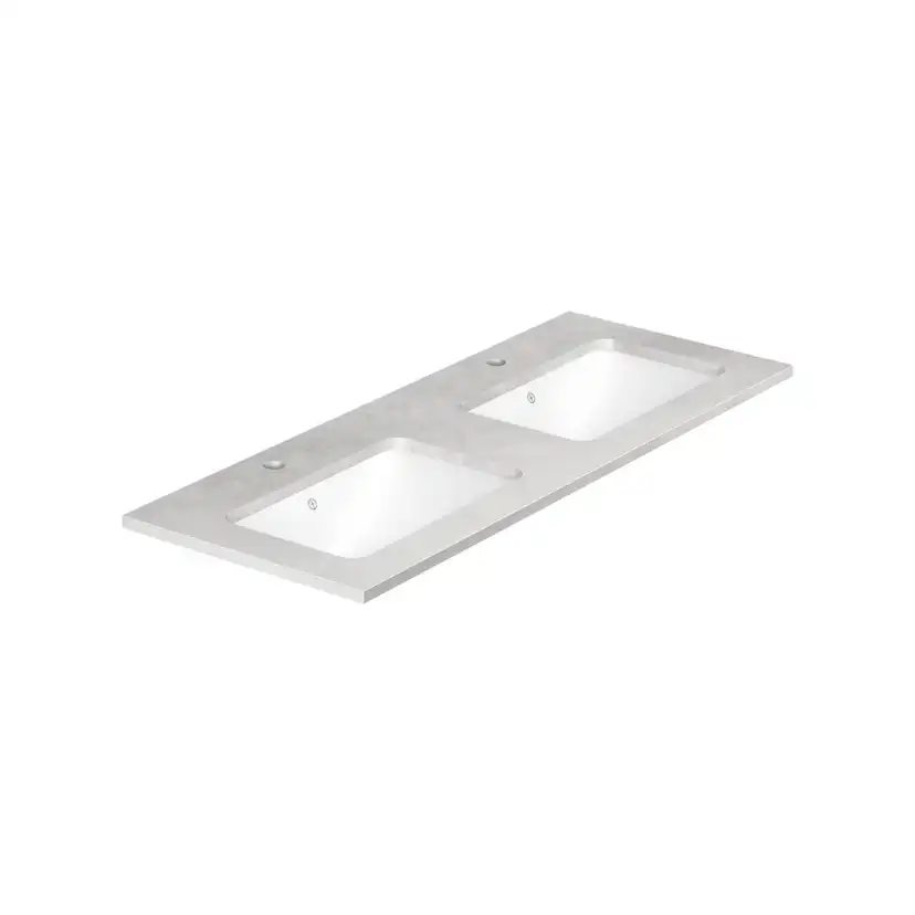 Benkeplate Gustavsberg Ducentic 120 cm i Naturstein med Underlimt Servant