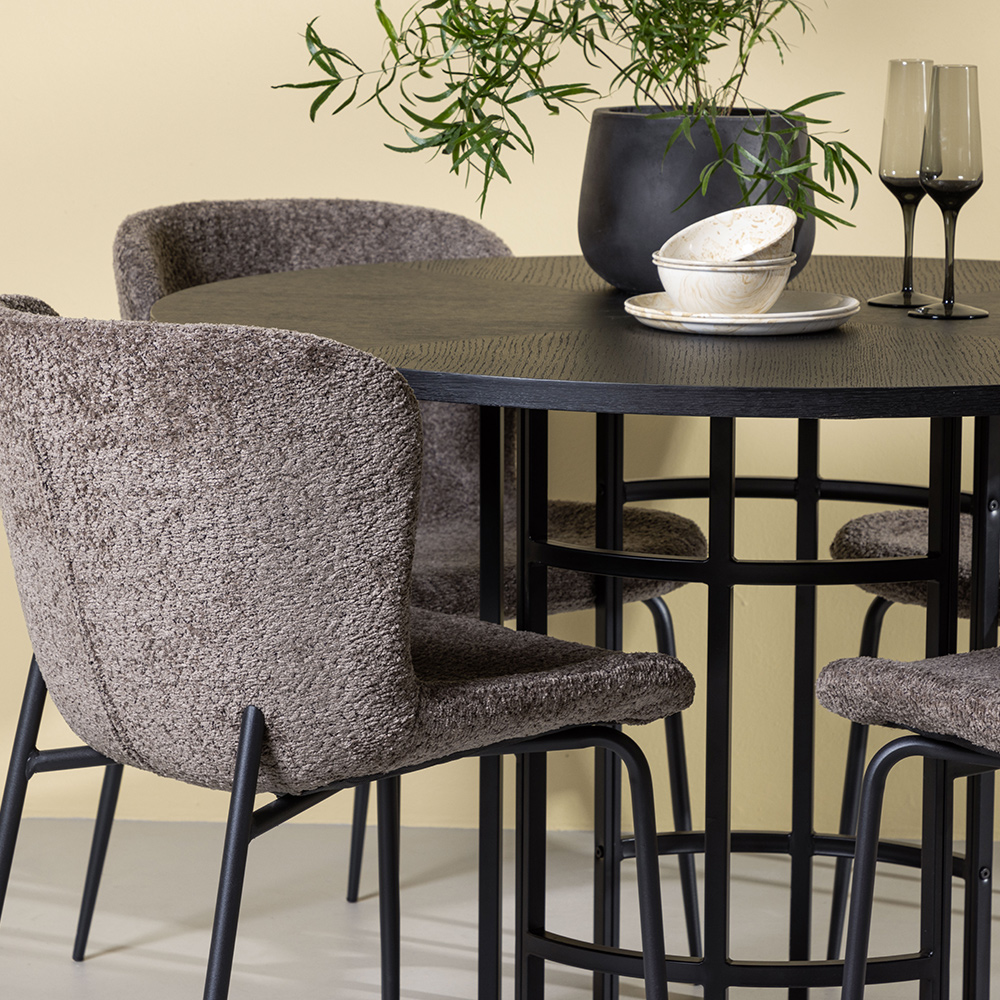 Spisegruppe Venture Home Copenhagen Ø 115 cm med 4 Modesto Stoler