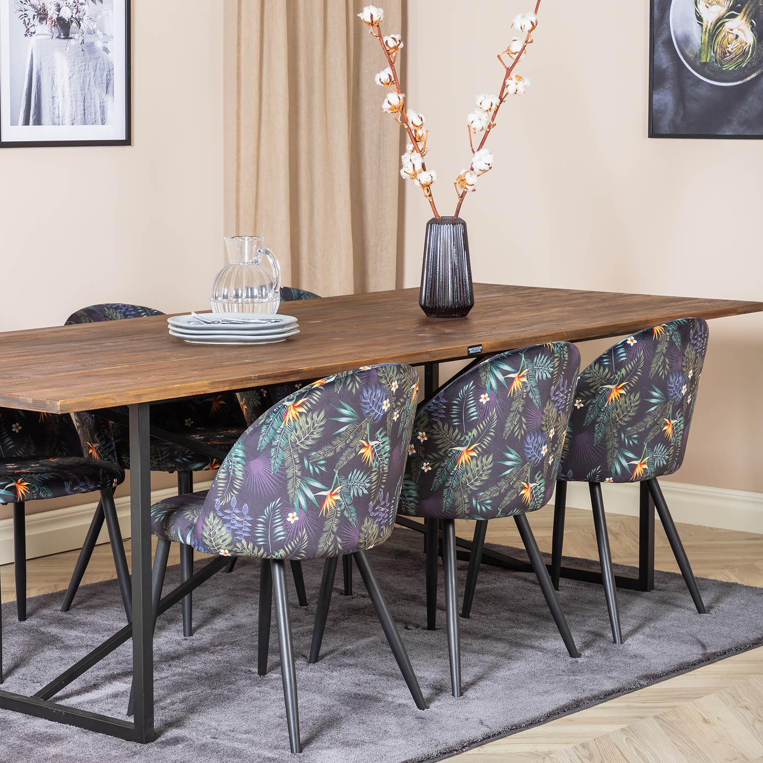 Spisegruppe Venture Home Peo med 6 Valentina Stoler