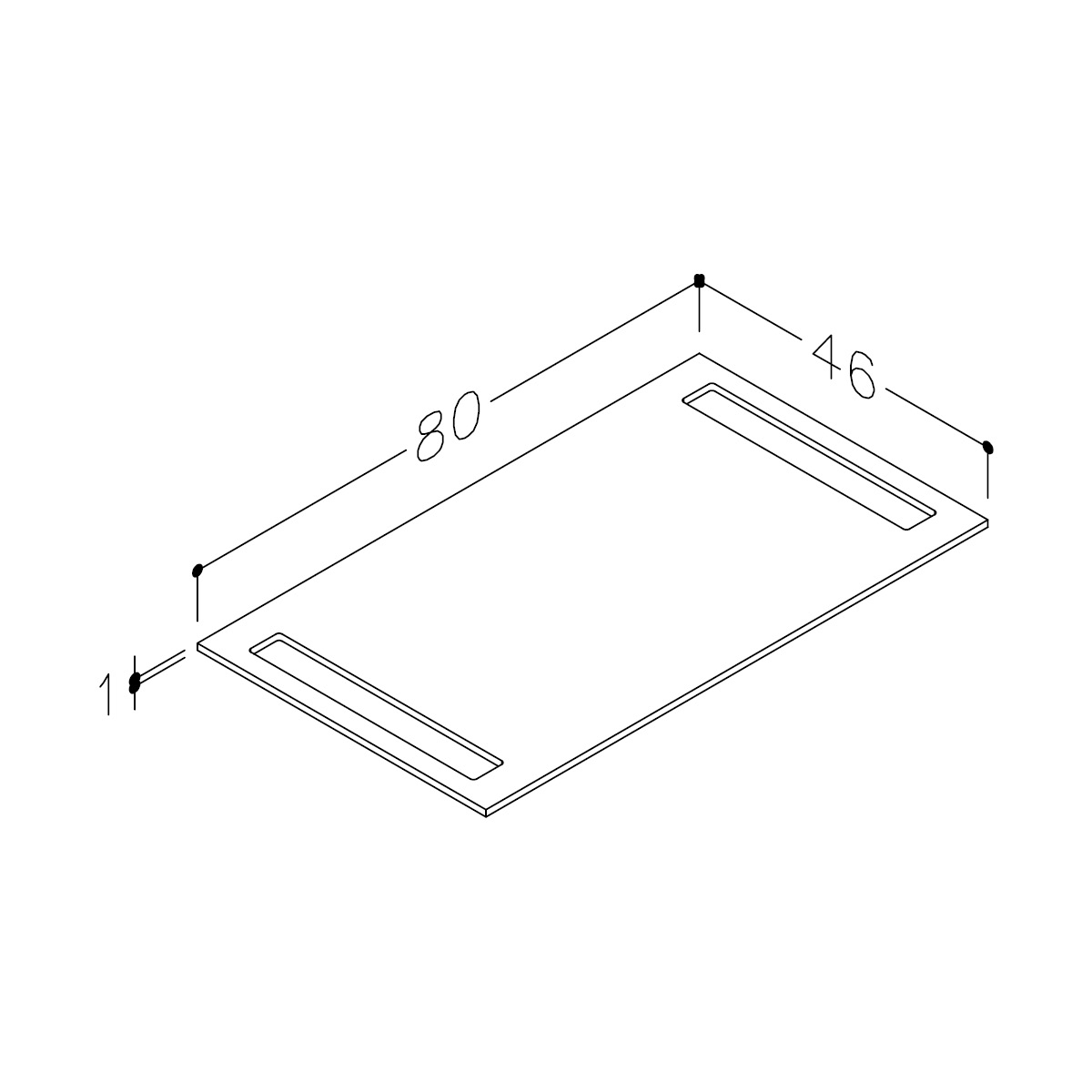 Benkeplate 80 HPL med håndkleholder begge sider, sandfarget Sand, LxB: 800x460 mm