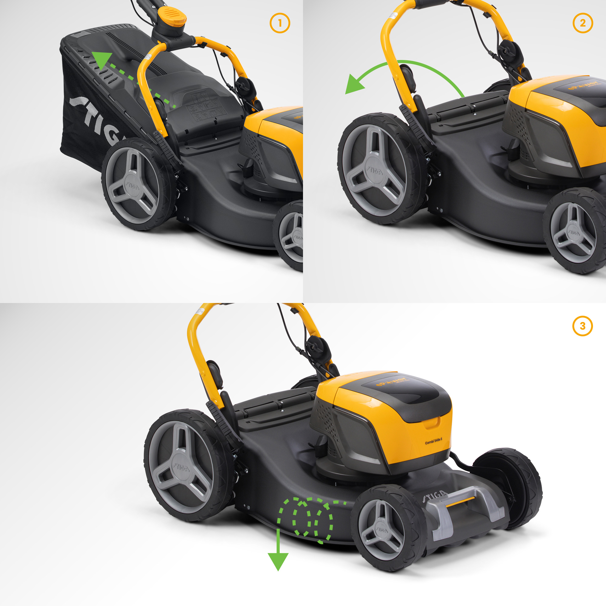 Gressklipper Stiga 500-serien Combi 548E S med Batteri og Lader