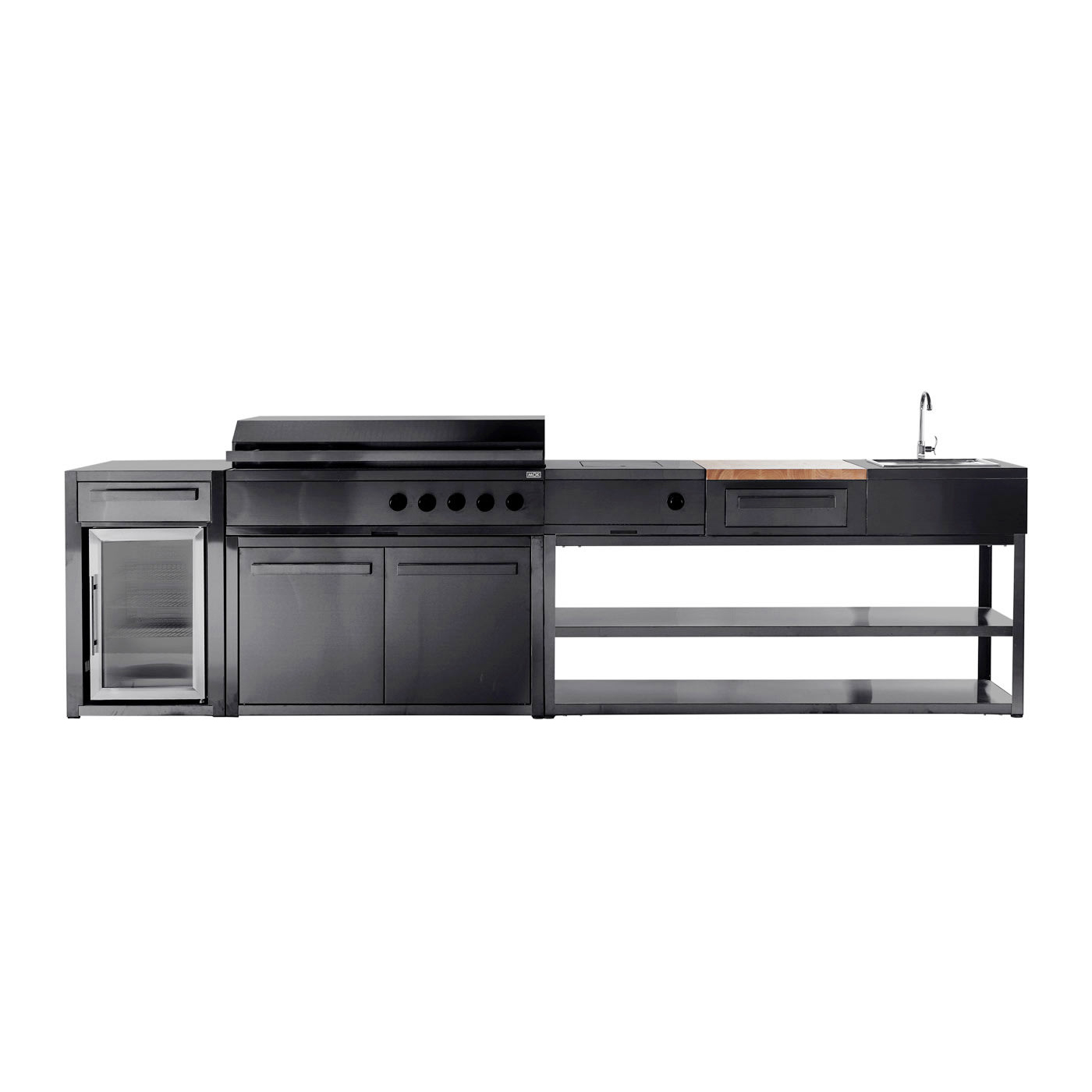 Frittstående Kjøleskap MyOutdoorKitchen Nordic Line Sort