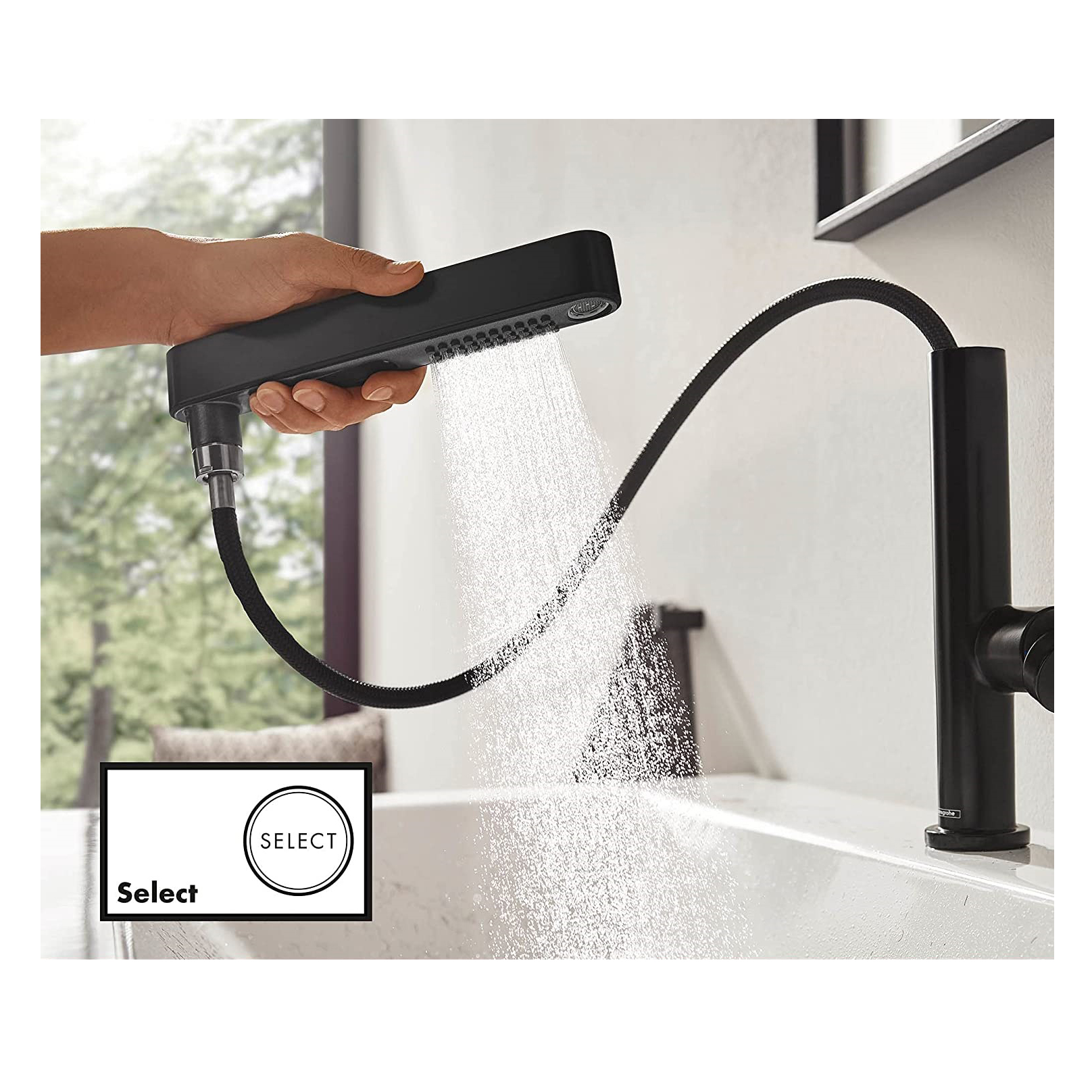 Servantbatteri Hansgrohe Finoris 230 med Uttrekkbar Hånddusj 2jet