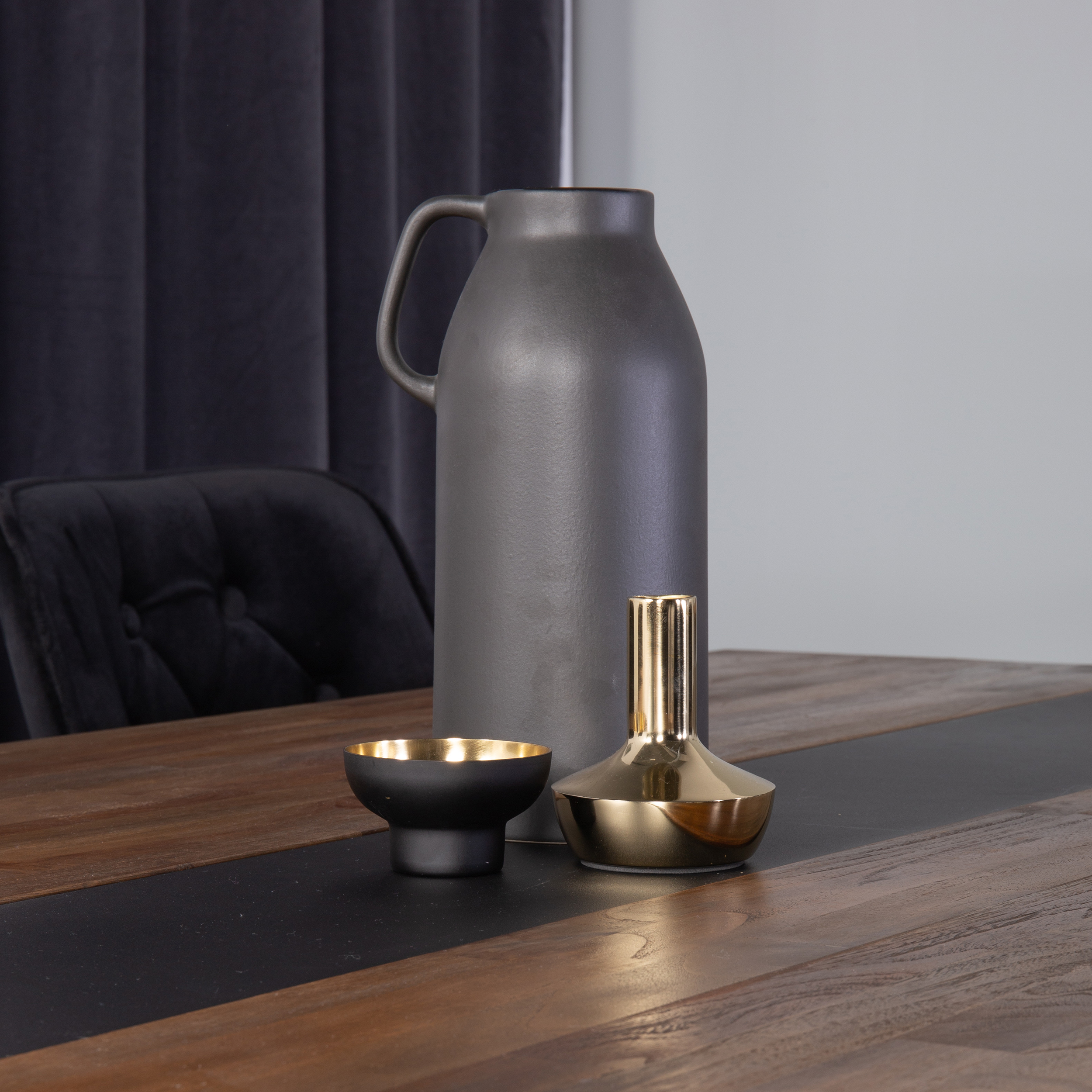 Spisegruppe Venture Home Jane med 6 Vera Stoler Fløyel