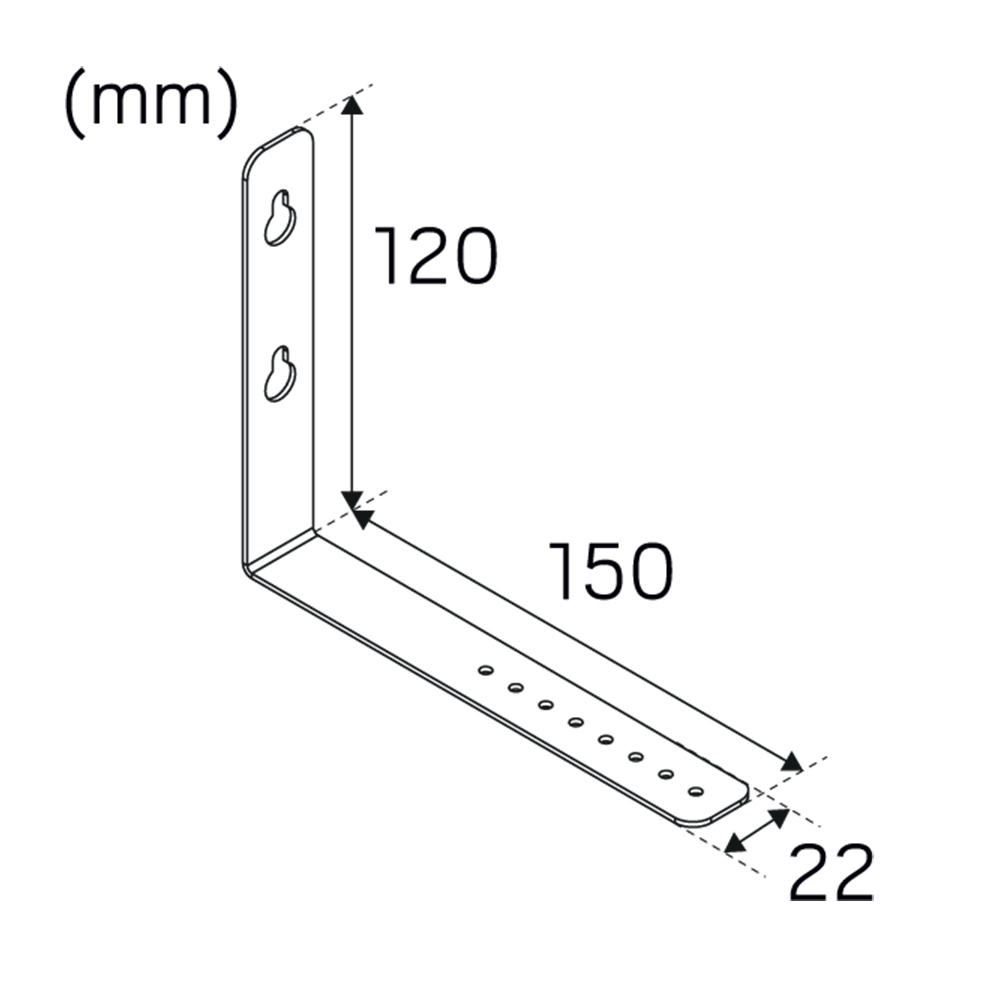 Veggfeste Hide-a-lite Liteline 90°