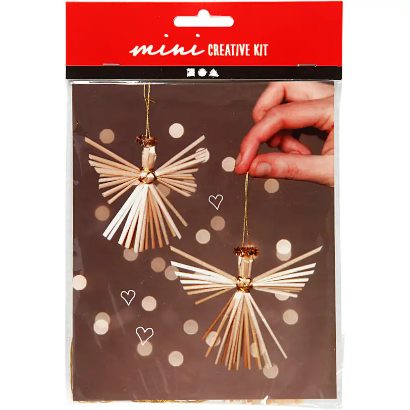 Materiellsett Creativ Company Mini DIY Kit Engel av Halm 2 Stk/1 Sett