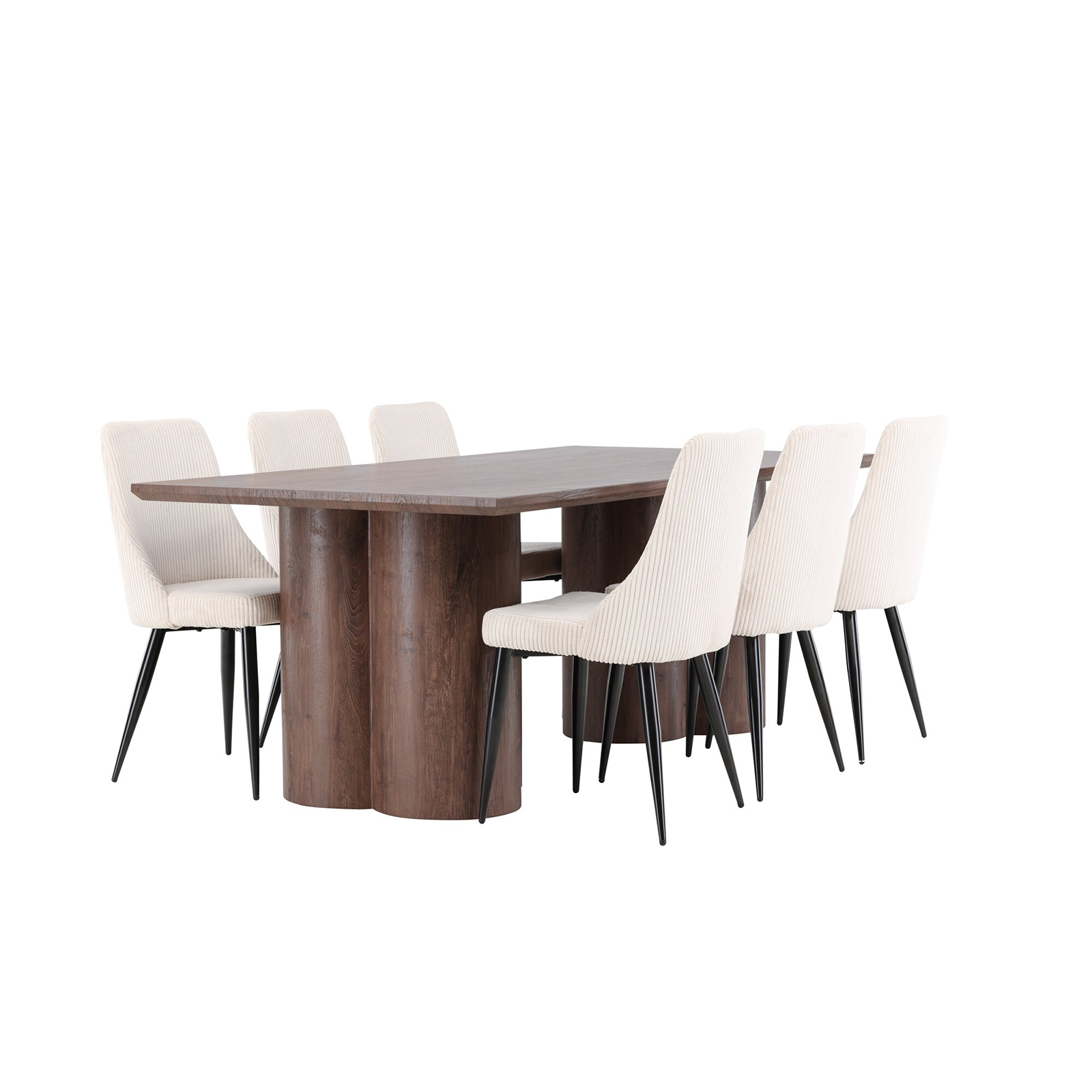 Spisegruppe Venture Home Olivia 210 med 6 stk Leone Stoler