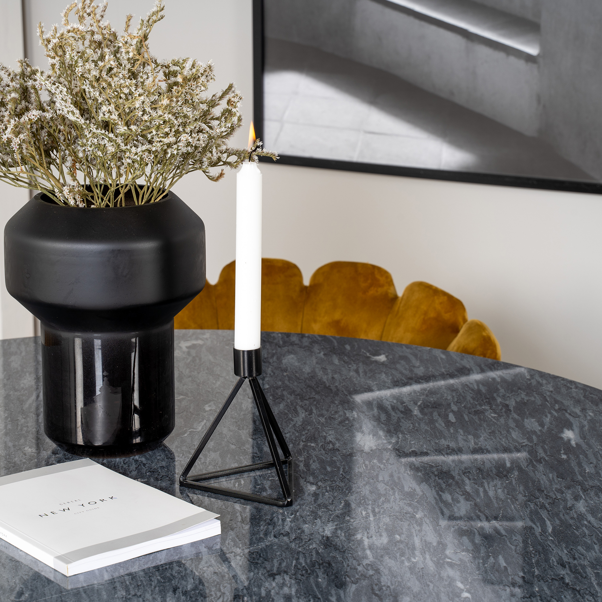 Spisegruppe Venture Home Estelle med 4 Limhamn Rundt Stoler