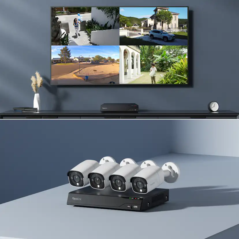 Overvåkningspakke Reolink Smart AI med 4 stk. 4K Kameraer og Opptaker
