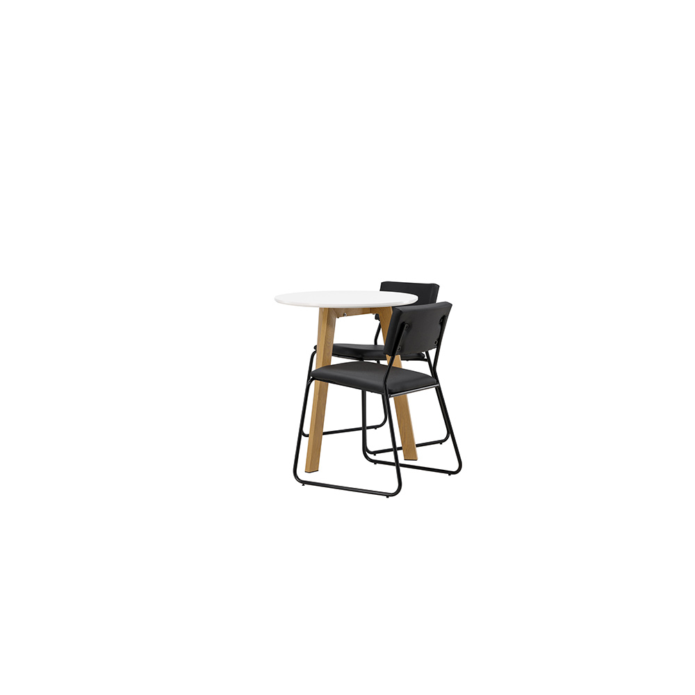 Spisegruppe Venture Home Leonora Ø65 cm med 2 stk Kenth Stoler