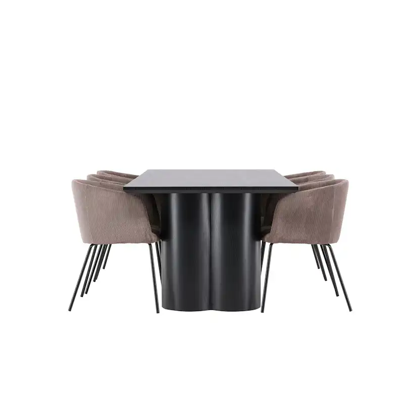Spisegruppe Venture Home Olivia 210 med 6 stk Berit Stoler