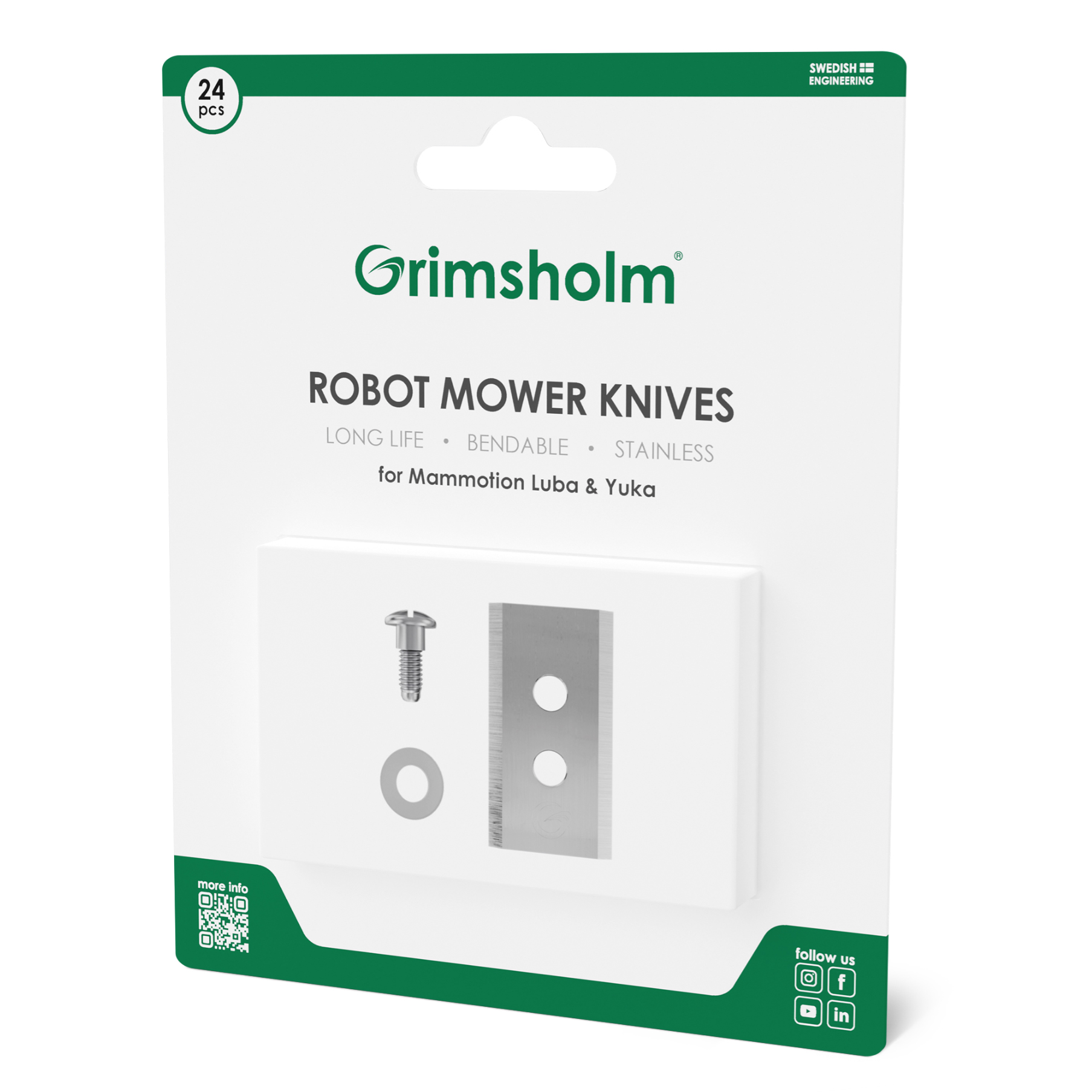 Kniver Grimsholm til Mammotion Luba og Yuka 24-Pk