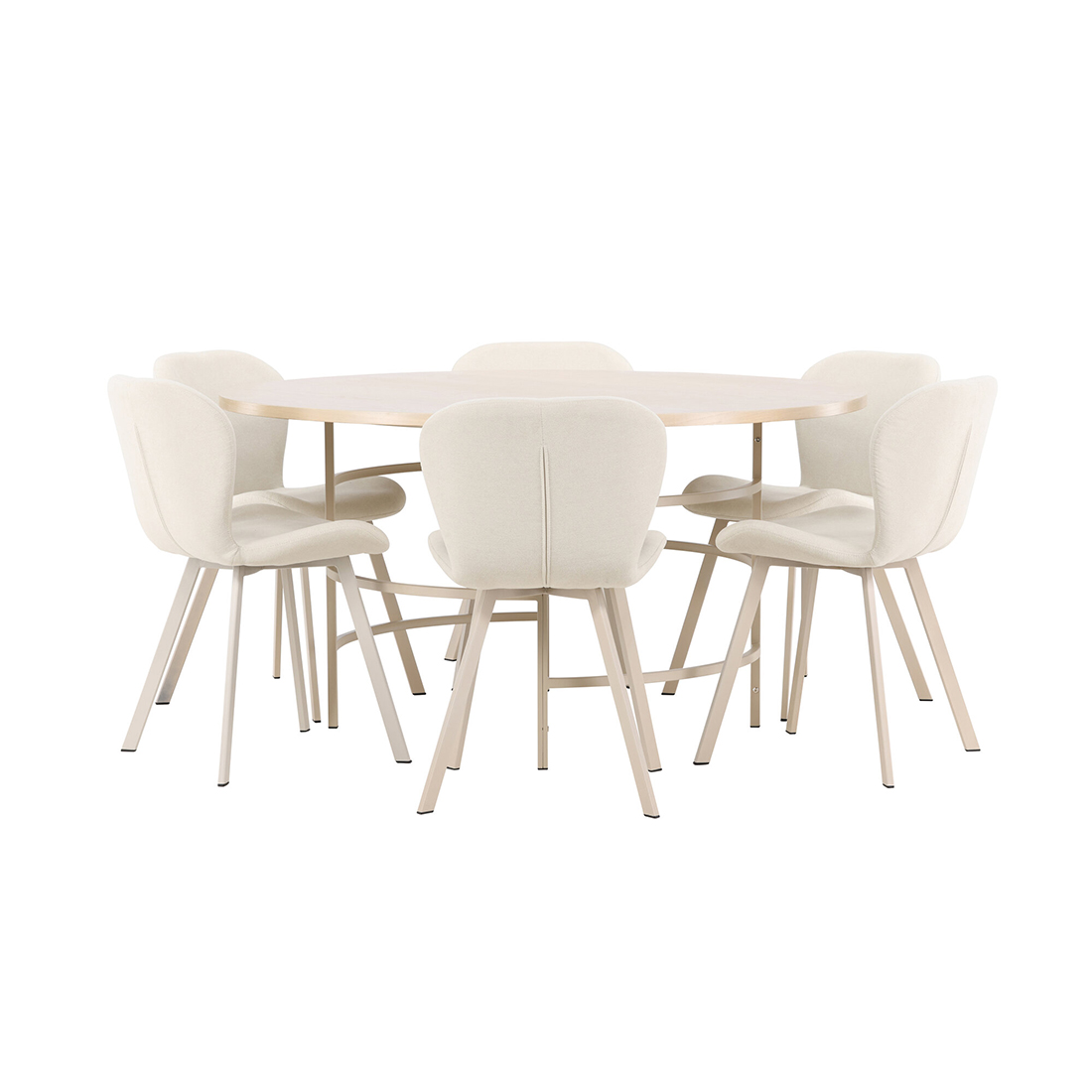 Spisegruppe Venture Home Copenhagen Ø140 cm med 6st Lilja Spisestoler