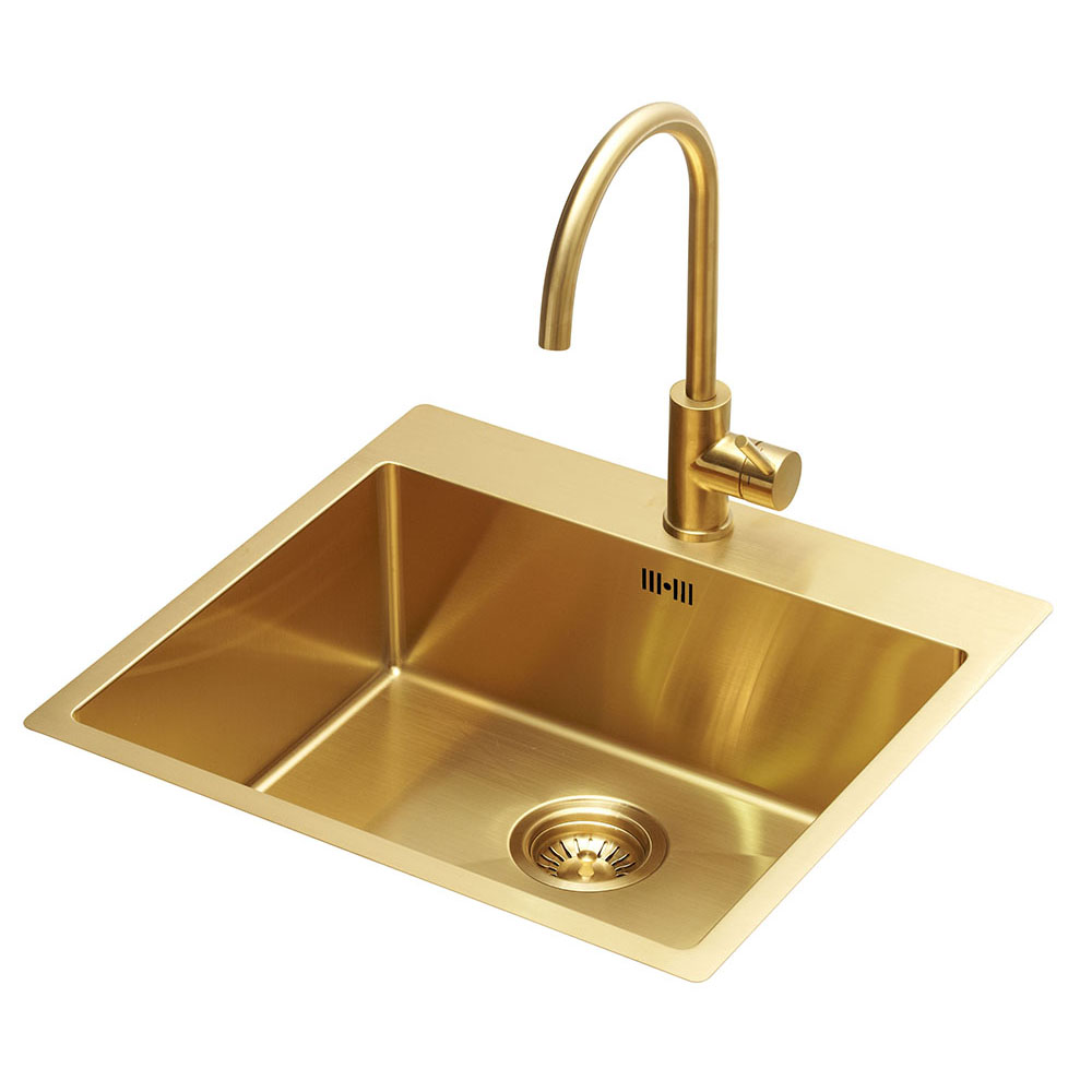 Kubus 540 Soft Køkkenvask, PVD Sand Farge: Sand, Overflate: PVD