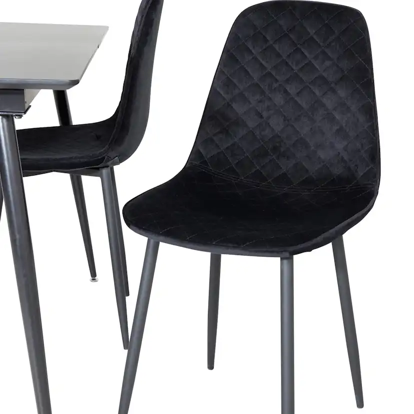 Spisegruppe Venture Home Silvia med Innleggsplate og 4 Phoi Stoler