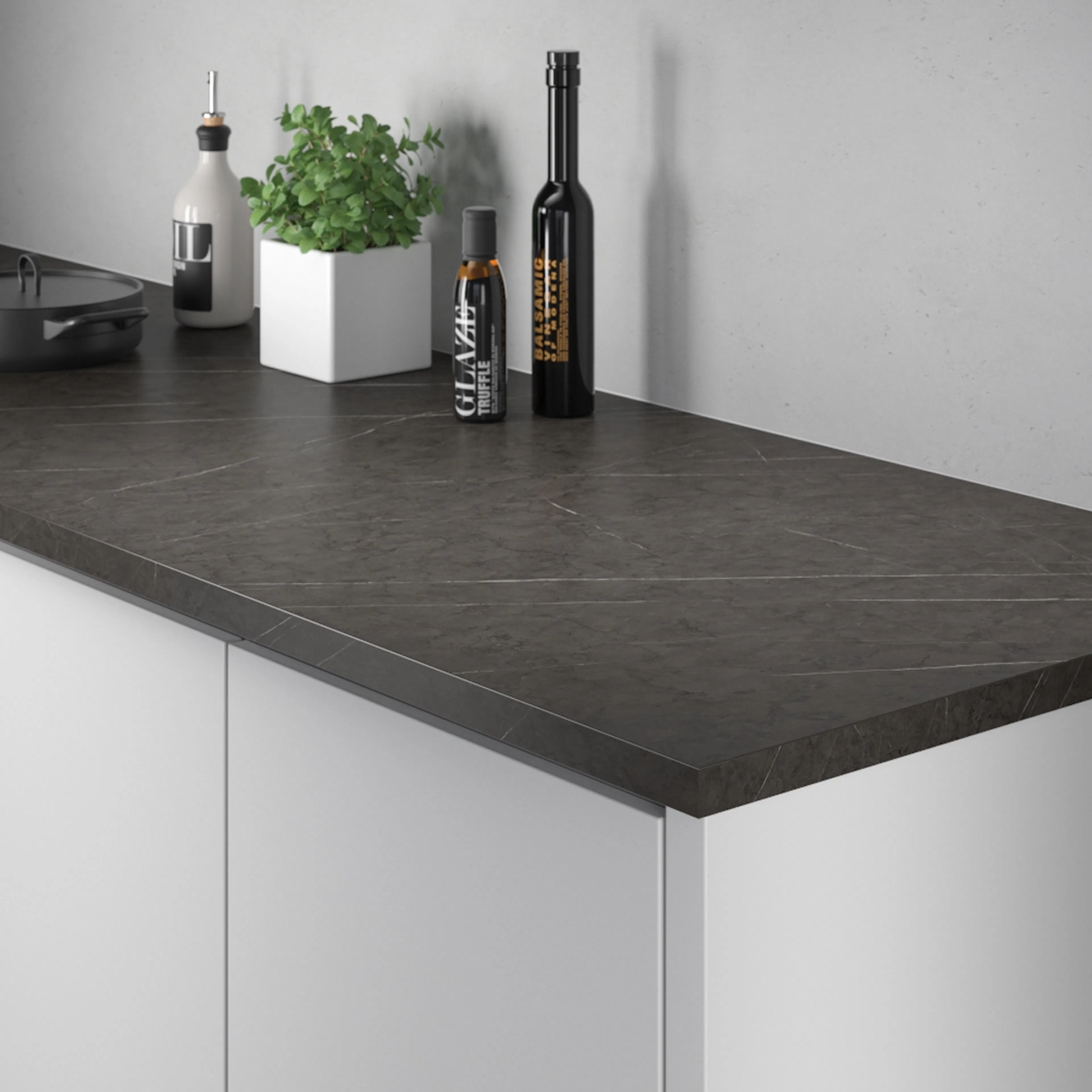 BENK STONE DARK ABS 29X3020X610 Rettkant ABS, LxB: 3020x610 mm