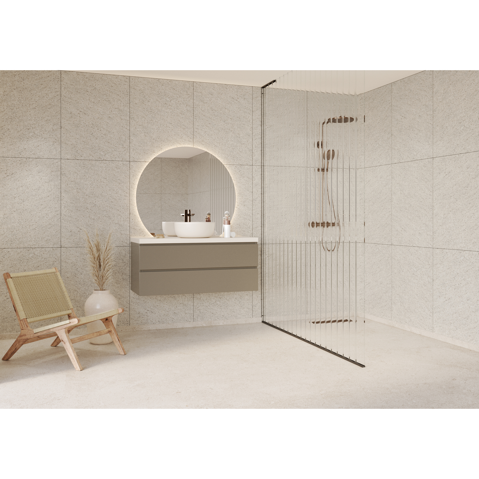 Baderomspanel Fibo 4250-M6080 Pebble Granite