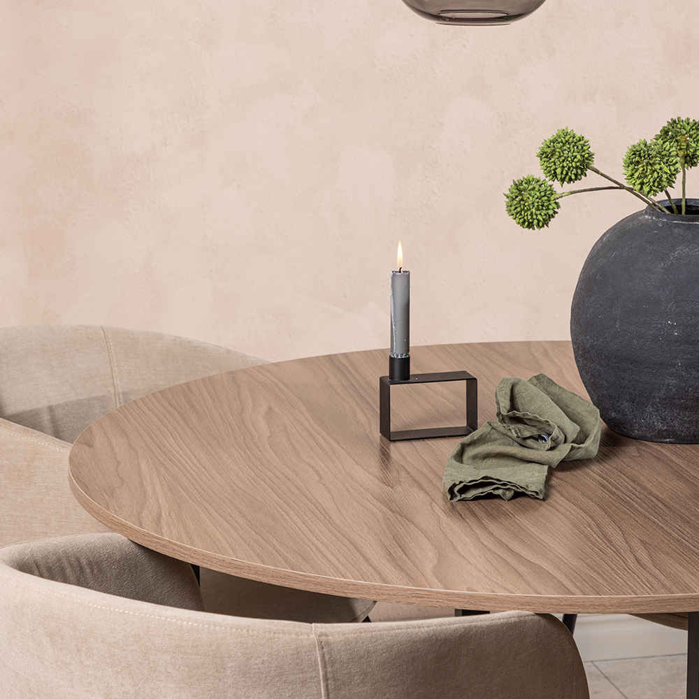 Spisegruppe Venture Home Durango Ø 120 cm med 4 Berit Stoler