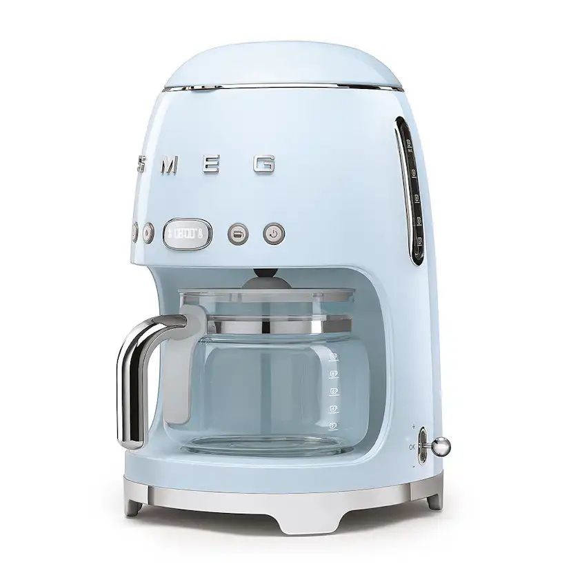 Kaffetrakter Smeg DCF02PBEU Pastellblå Retrostil for Moderne Kjøkken