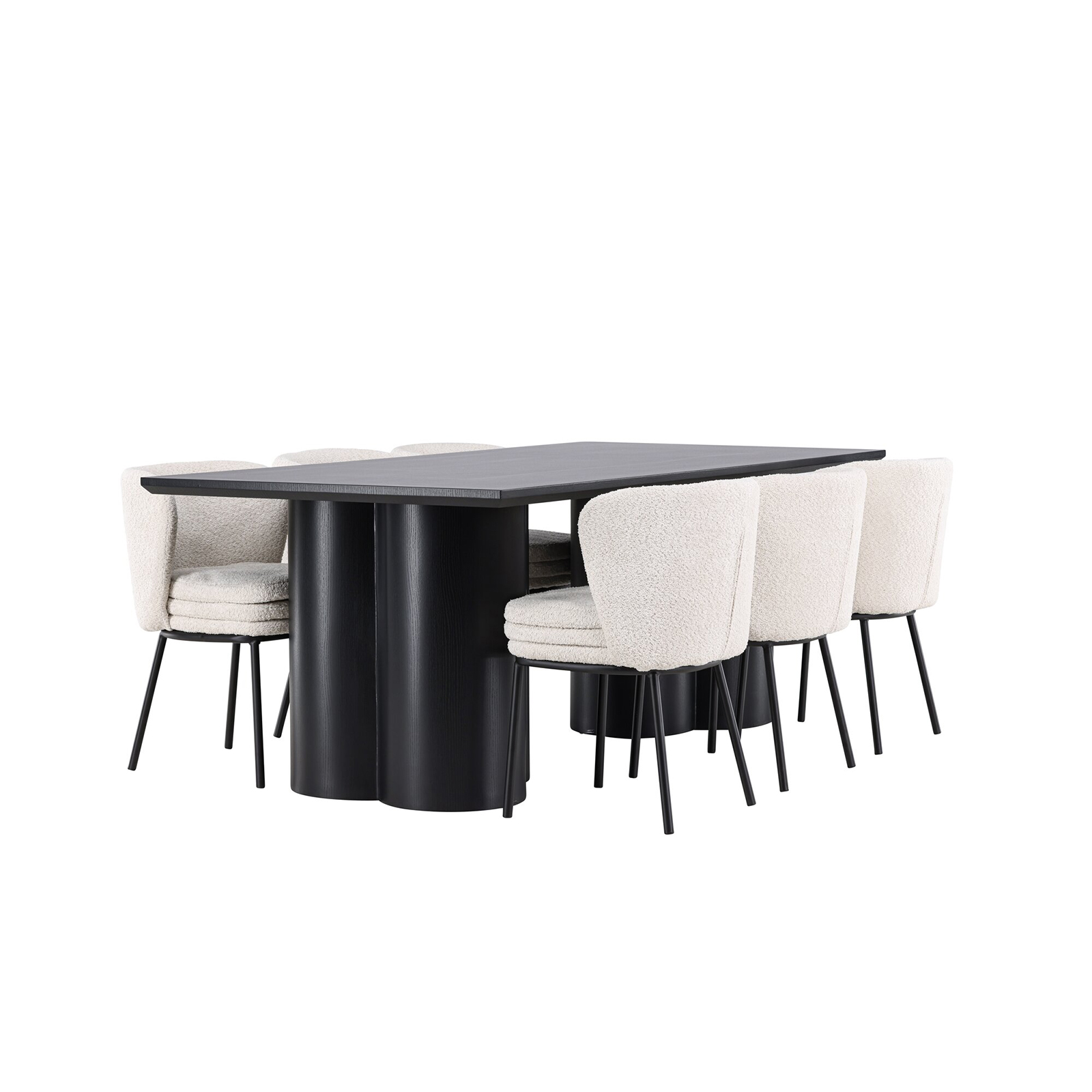 Spisegruppe Venture Home Olivia 210 med 6 stk Agnes Stoler