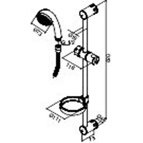 Duschset Damixa Plus Med 3 Funktioner