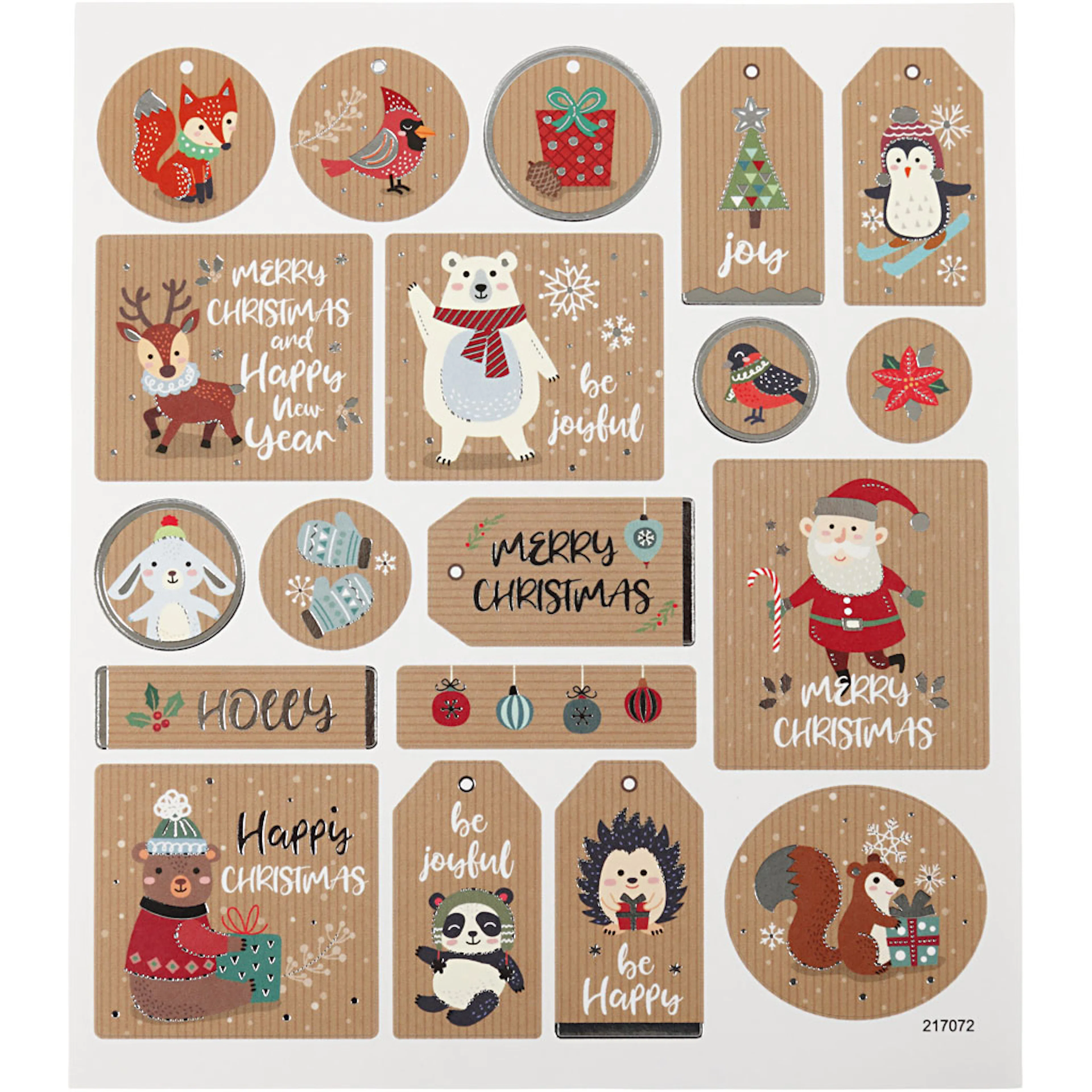 Klistremerker Creativ Company Selvklebende God Jul 15x16,5 cm