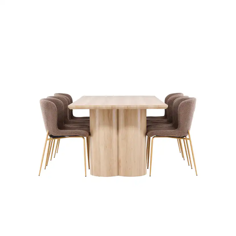 Spisegruppe Venture Home Olivia 210 med 6 stk Modesto Stoler