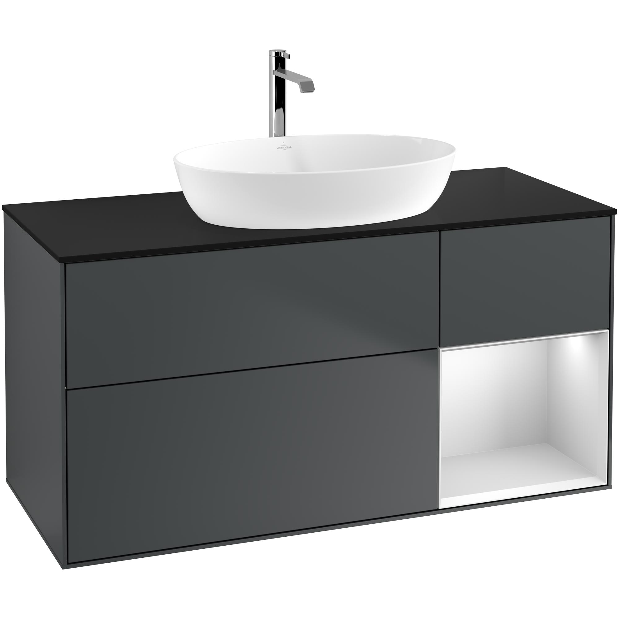 Tvättställsskåp Villeroy & Boch Finion med 3 Lådor Hylla och Bänkskiva för Fristående Tvättställ från Artis & Collaro