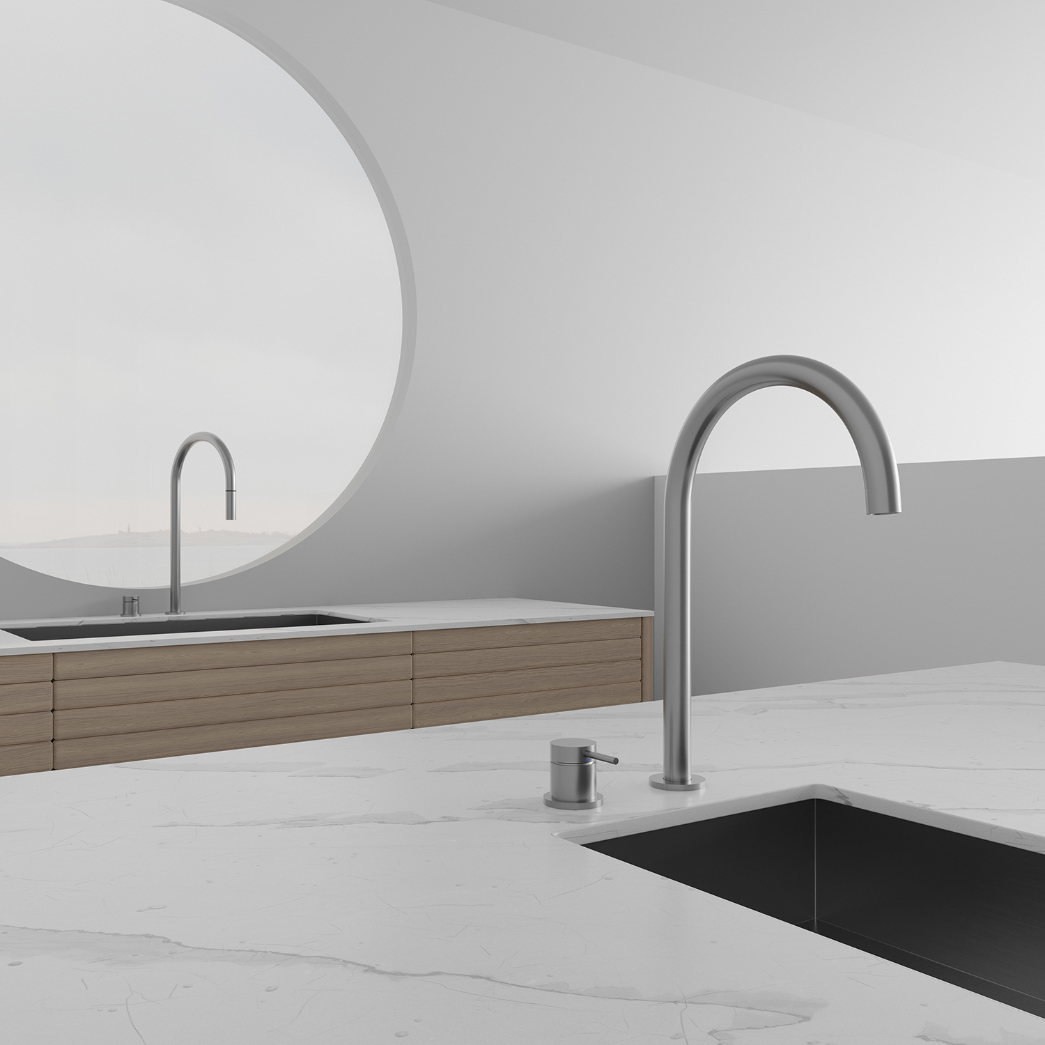 Kjøkkenbatteri Scandtap Steel Harmonized K2