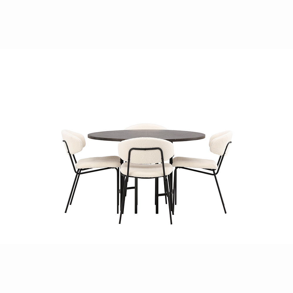Spisegruppe Venture Home Copenhagen med 4 Chico Stoler