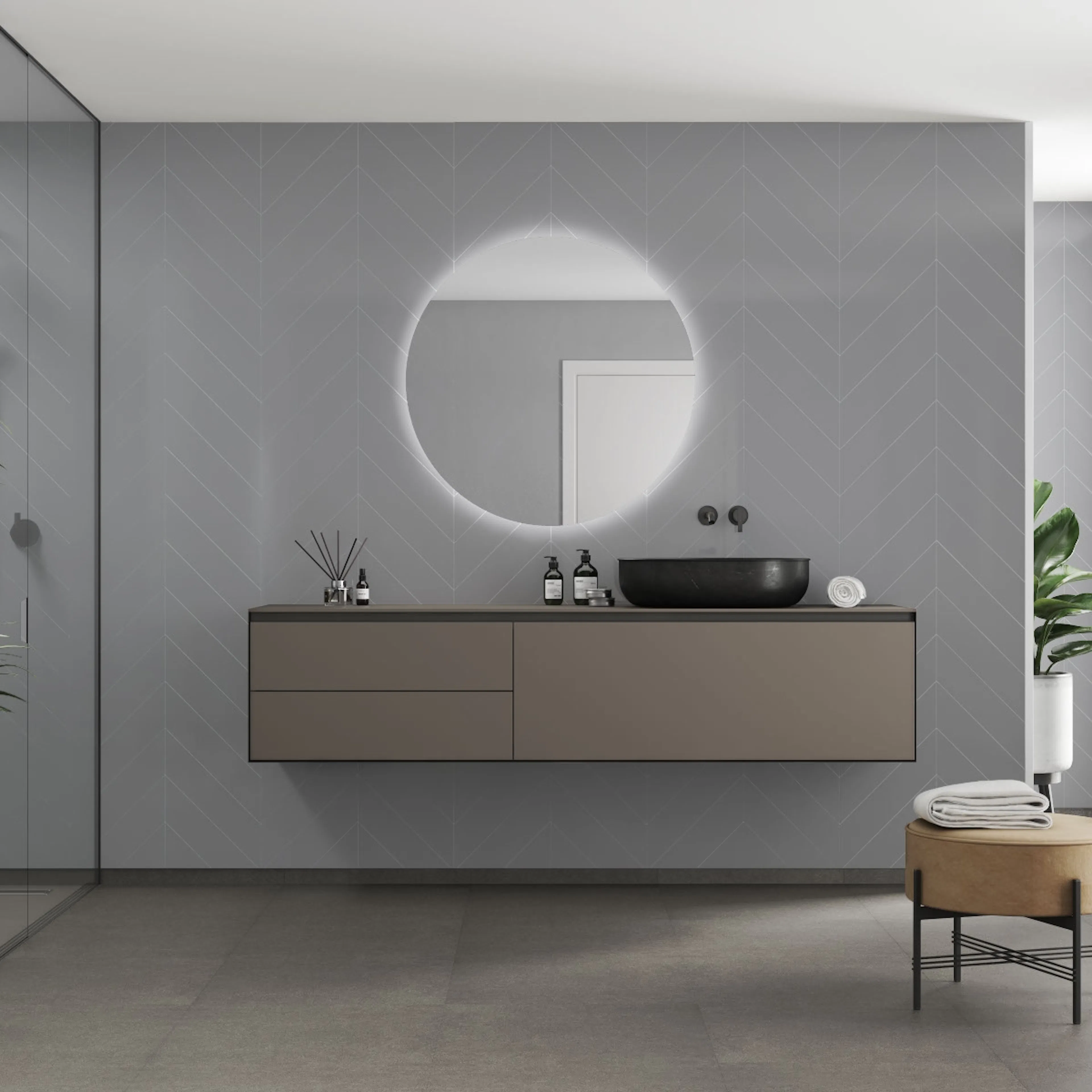 Baderomspanel Fibo 4115-M78 Medium Grey
