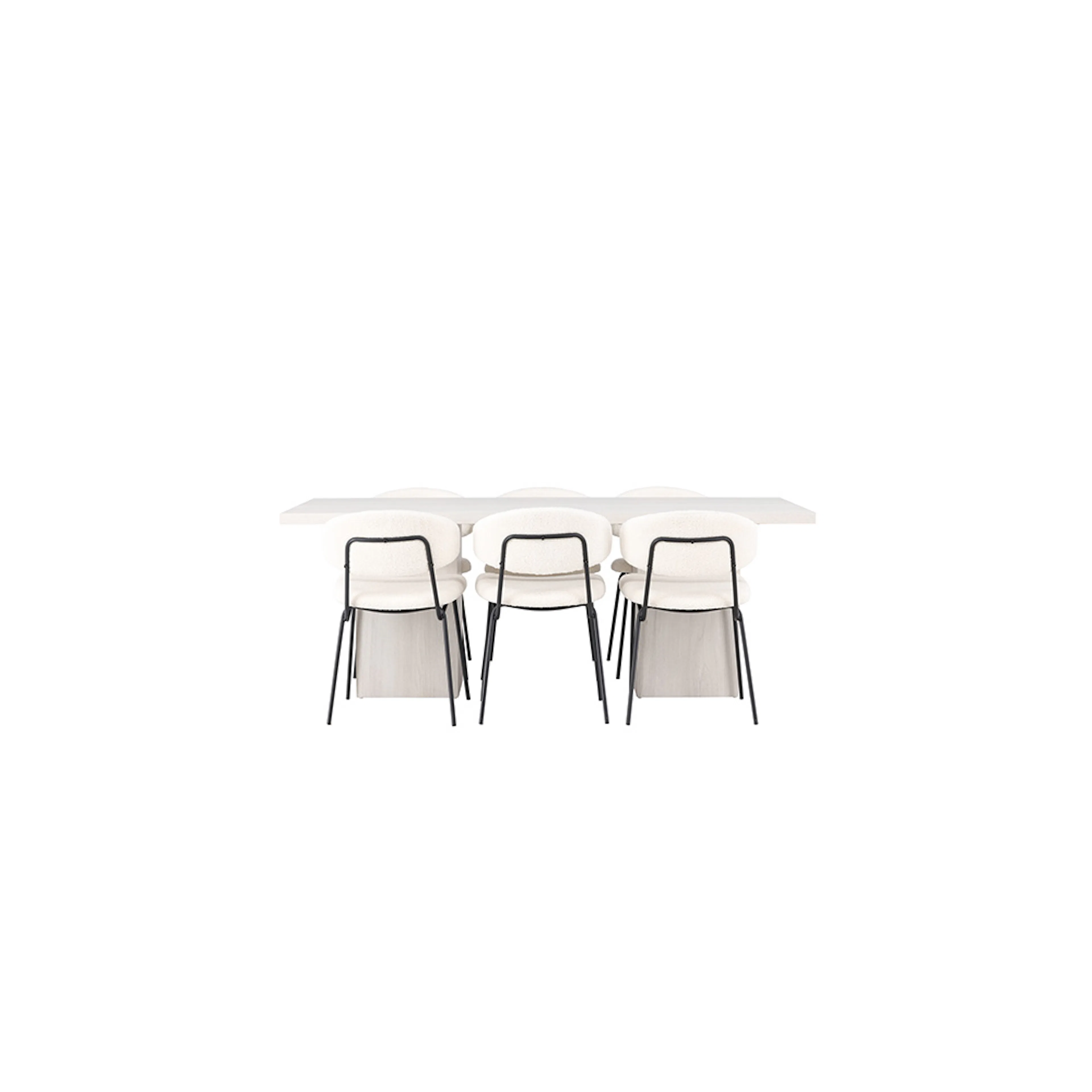 Spisegruppe Venture Home Olga med 6 stk Chico Stoler