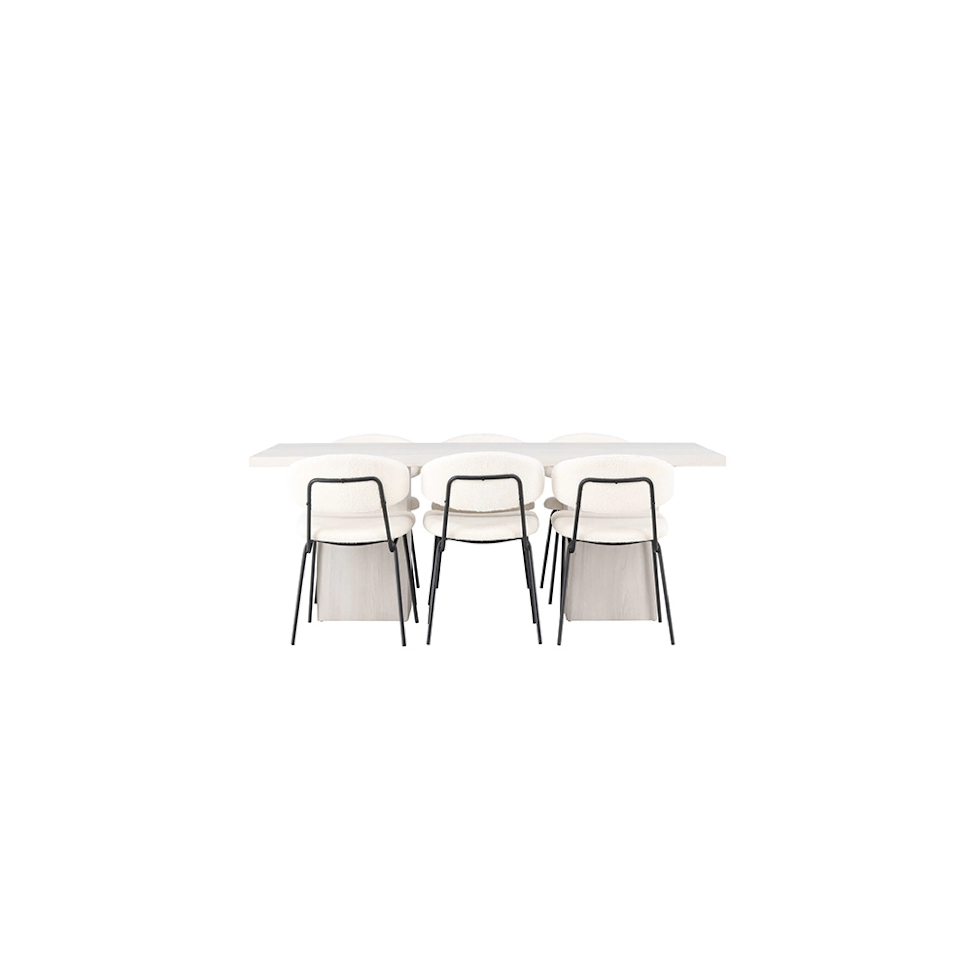 Spisegruppe Venture Home Olga med 6 stk Chico Stoler