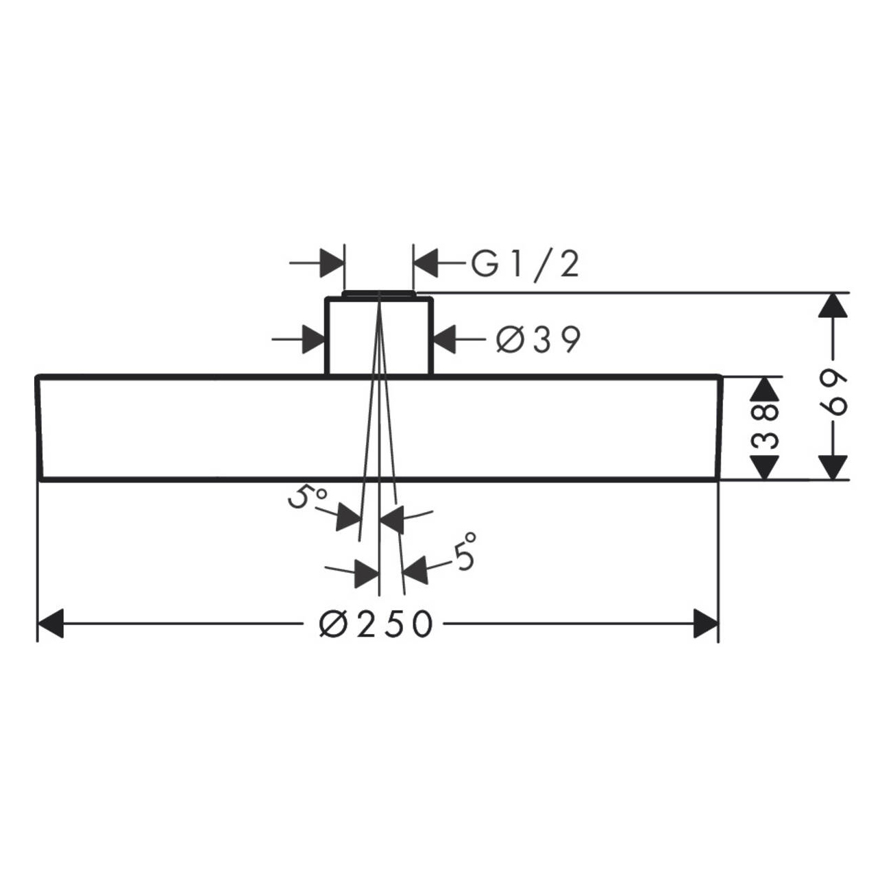 Huvuddusch Hansgrohe Rainfinity 250 1jet