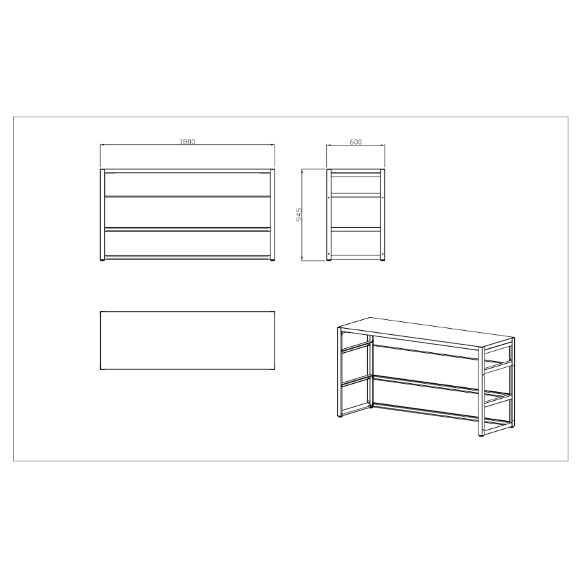 Barmodul Myoutdoorkitchen Nordic Line 180 cm