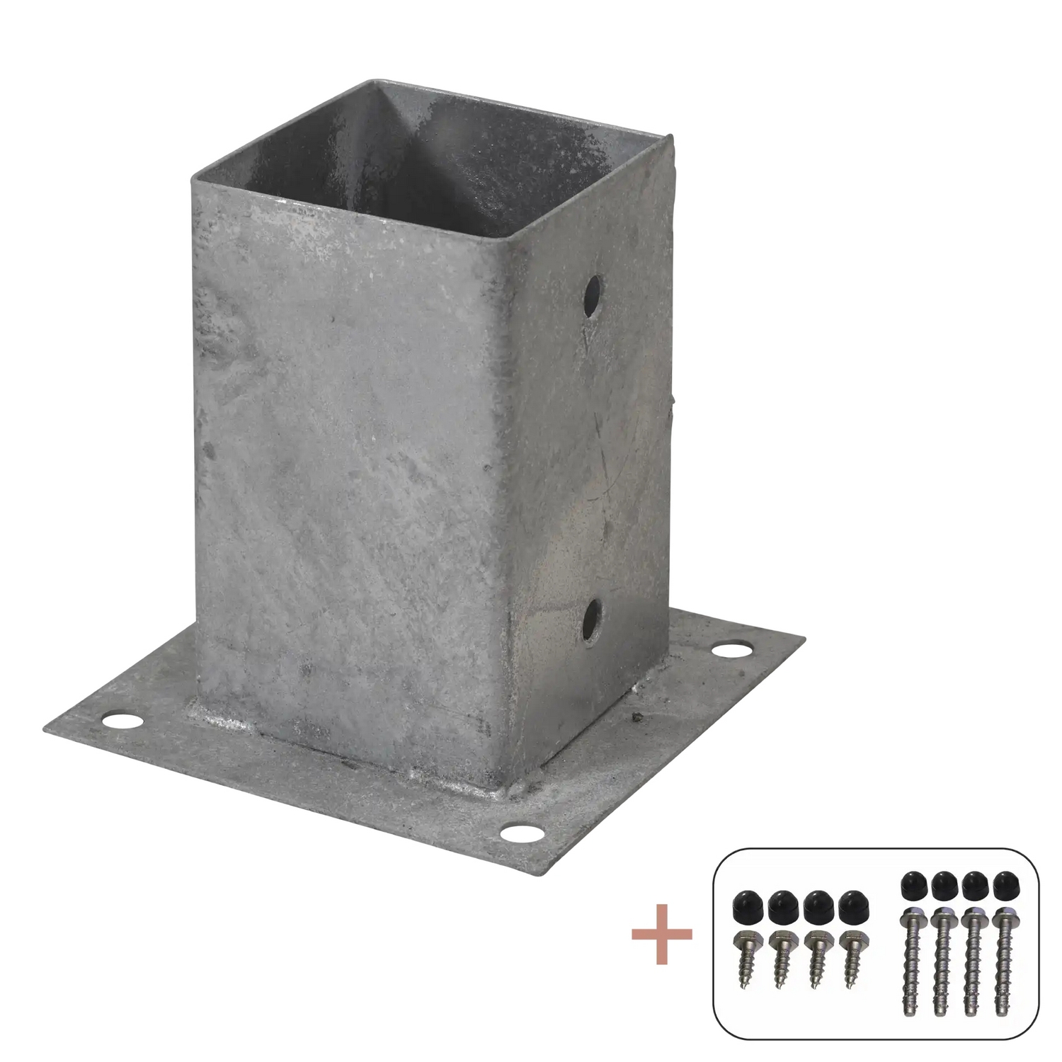 Stolpefot PLUS Cubic med Skruer