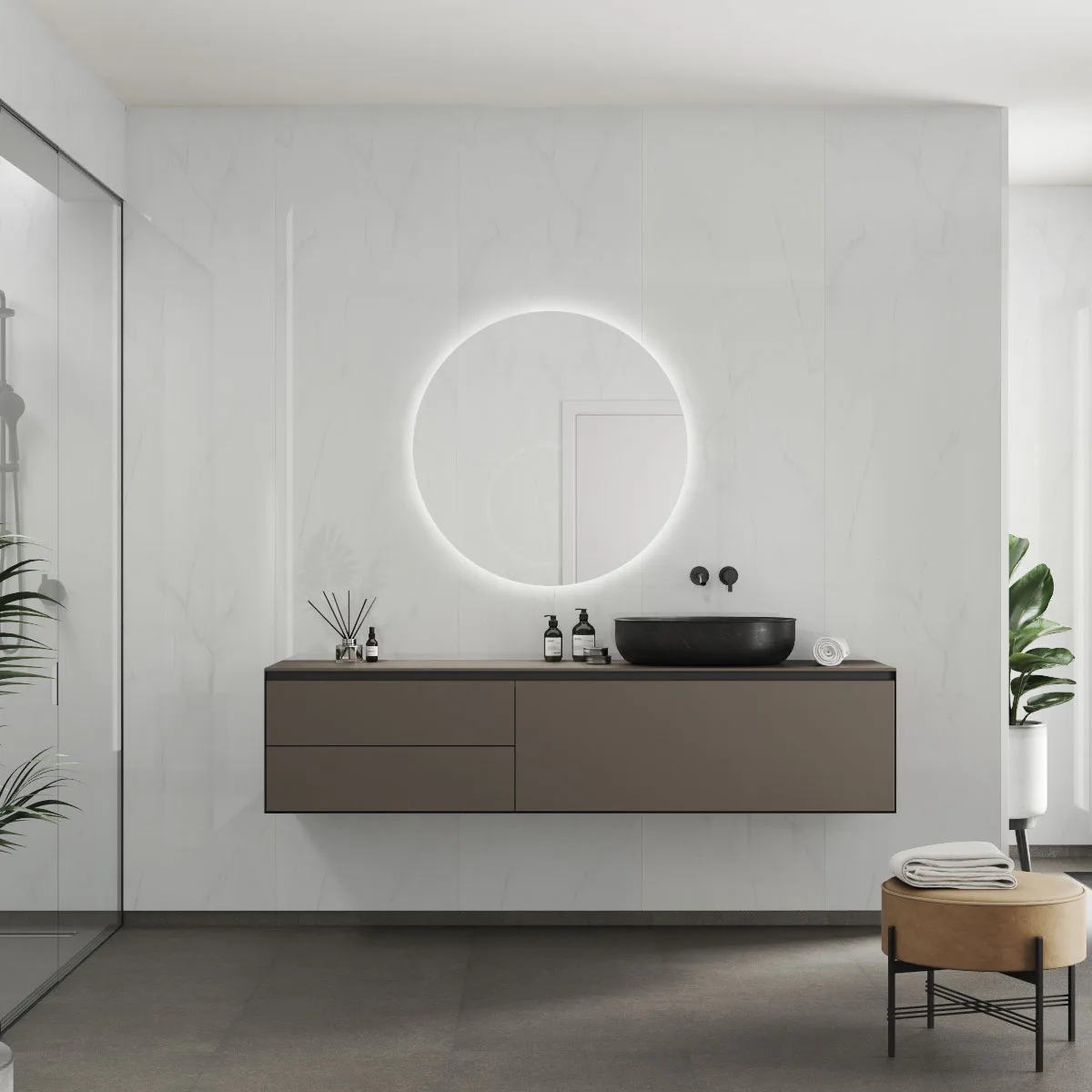 Baderomspanel Fibo 3487-LM10 Bright Marble