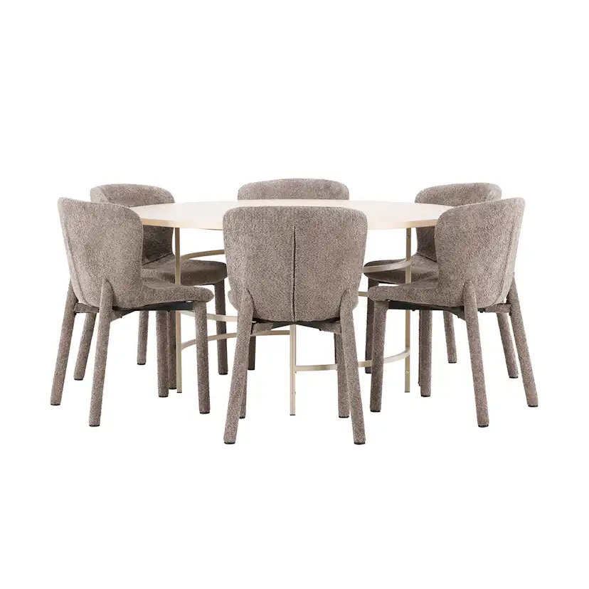 Spisegruppe Venture Home Copenhagen Ø140 cm med 6st Astoria Spisestoler