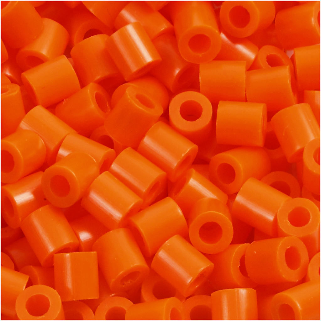 Photo Pearls, orange klar (13), stl. 5x5 mm, Hålstl. 2,5 mm, Orange Klar (13), 6000 st
